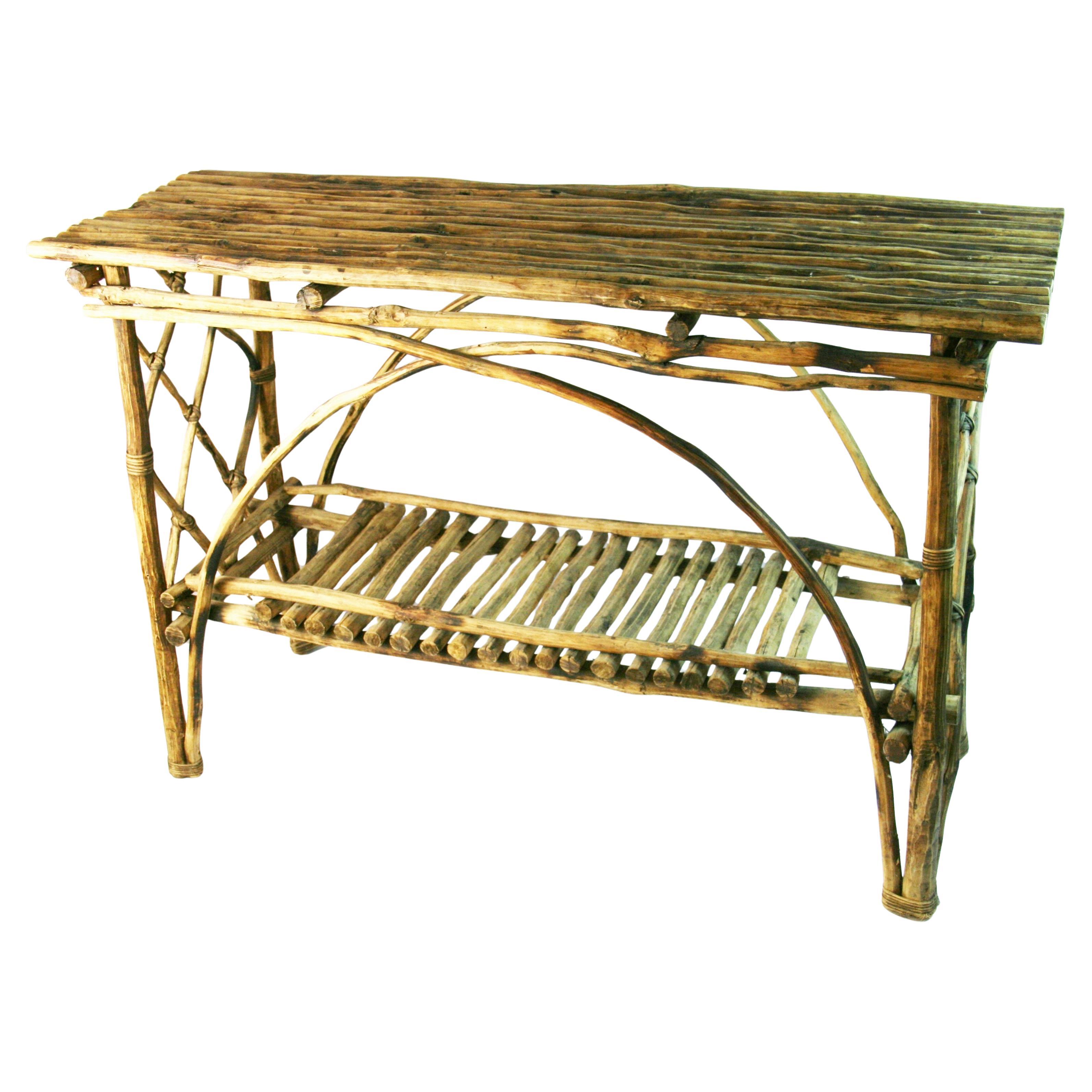 Table console Adirondack Bent Twig en vente