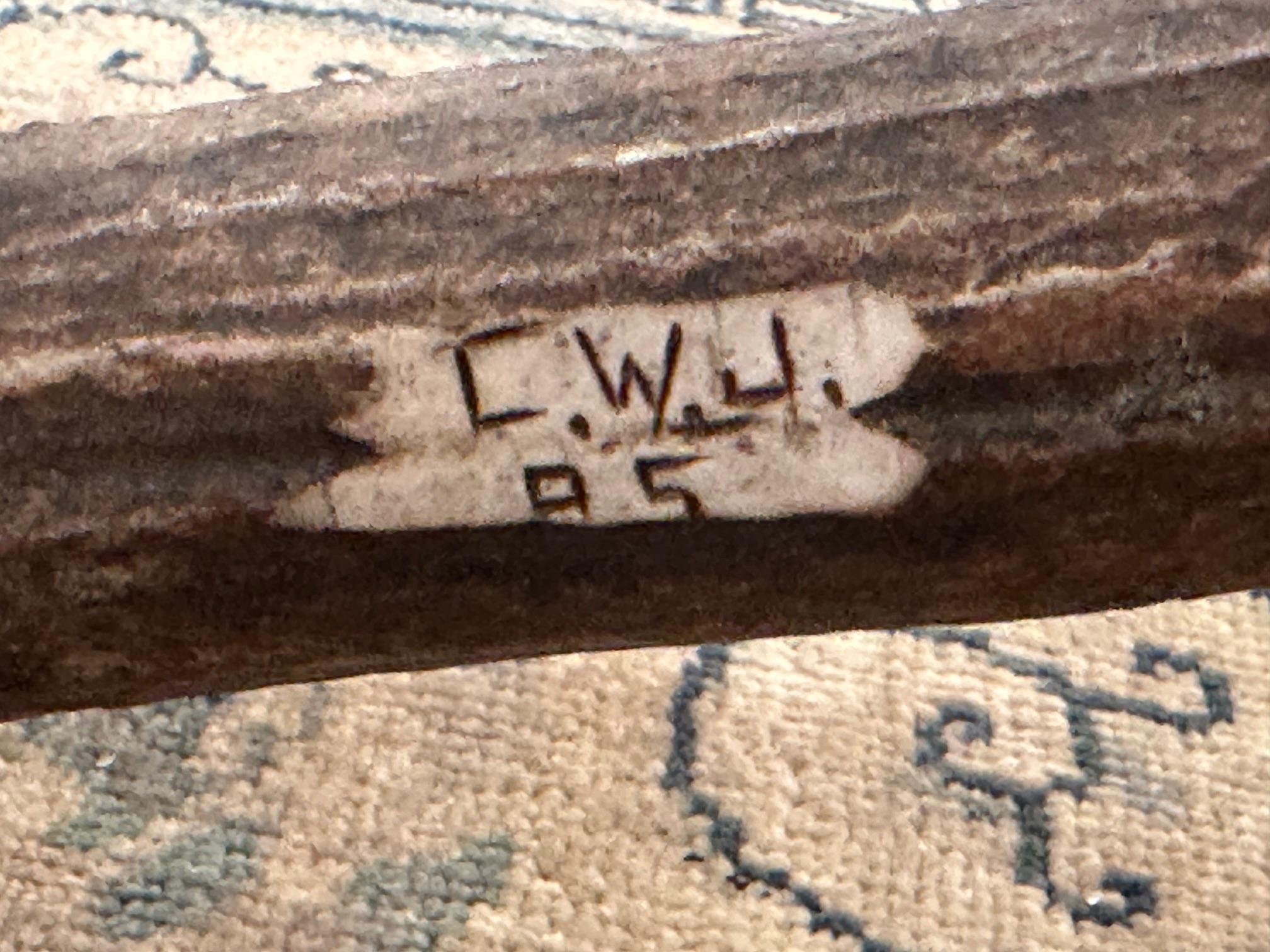 Table basse en bois d'élan et verre ovale Adirondack Chic en vente 3