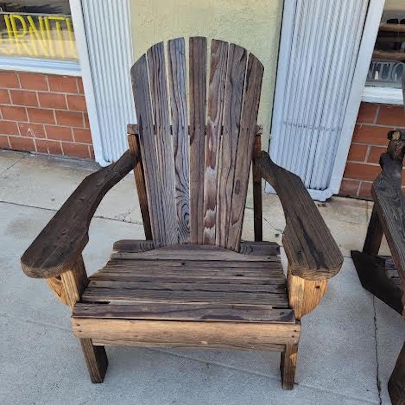American Adirondack High Back Chairs, Pair For Sale