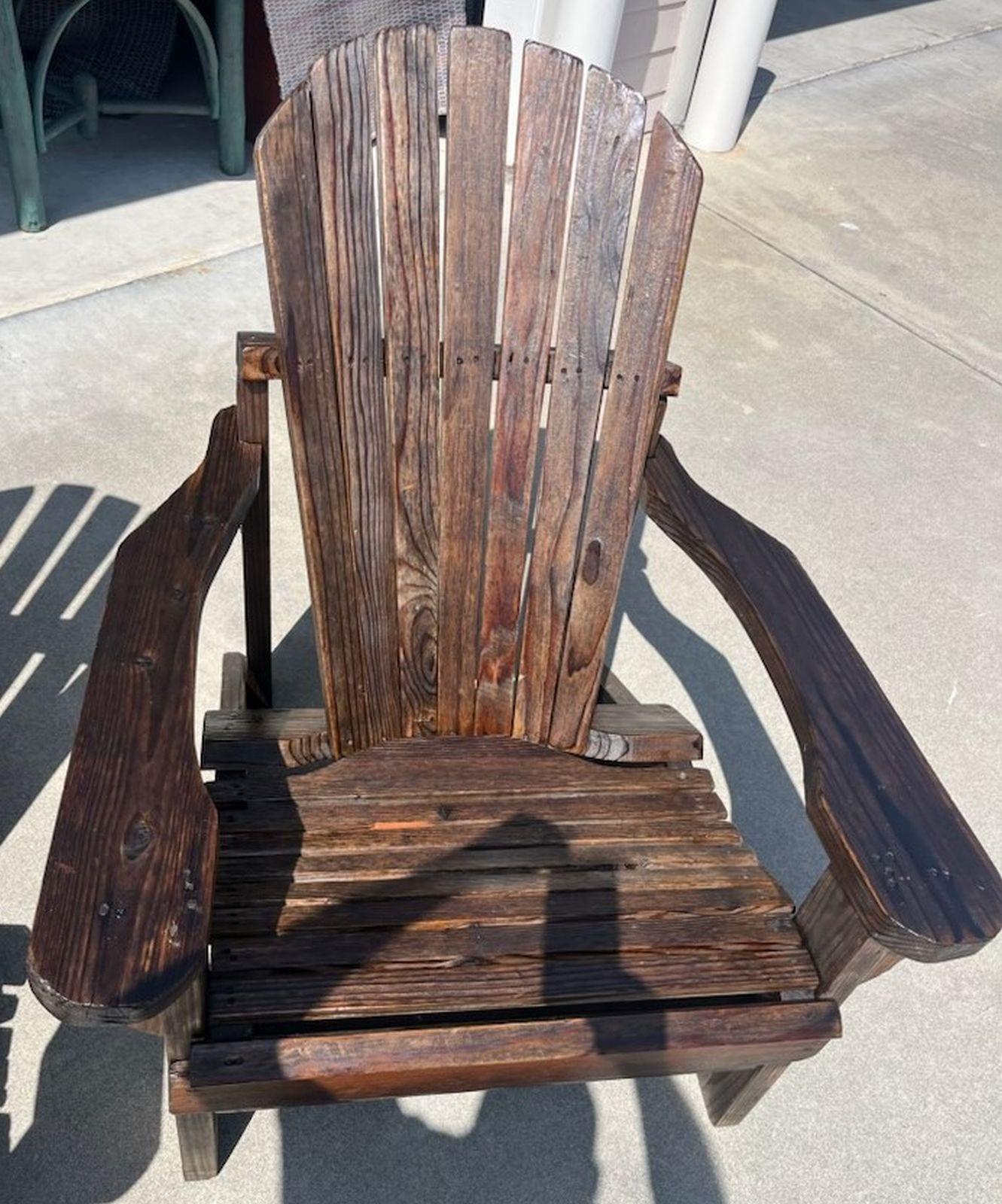 Adirondack High Back Chairs, Pair For Sale 1