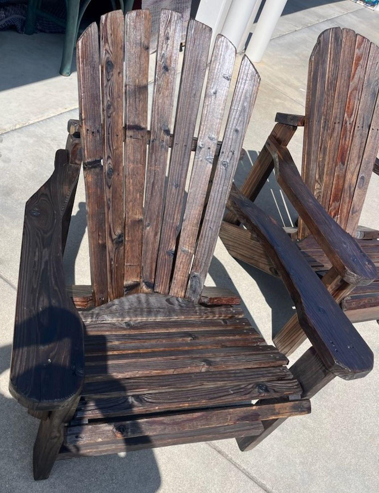 Adirondack High Back Chairs, Pair For Sale 3