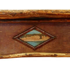 Adirondack Octagon Moose Painted Table