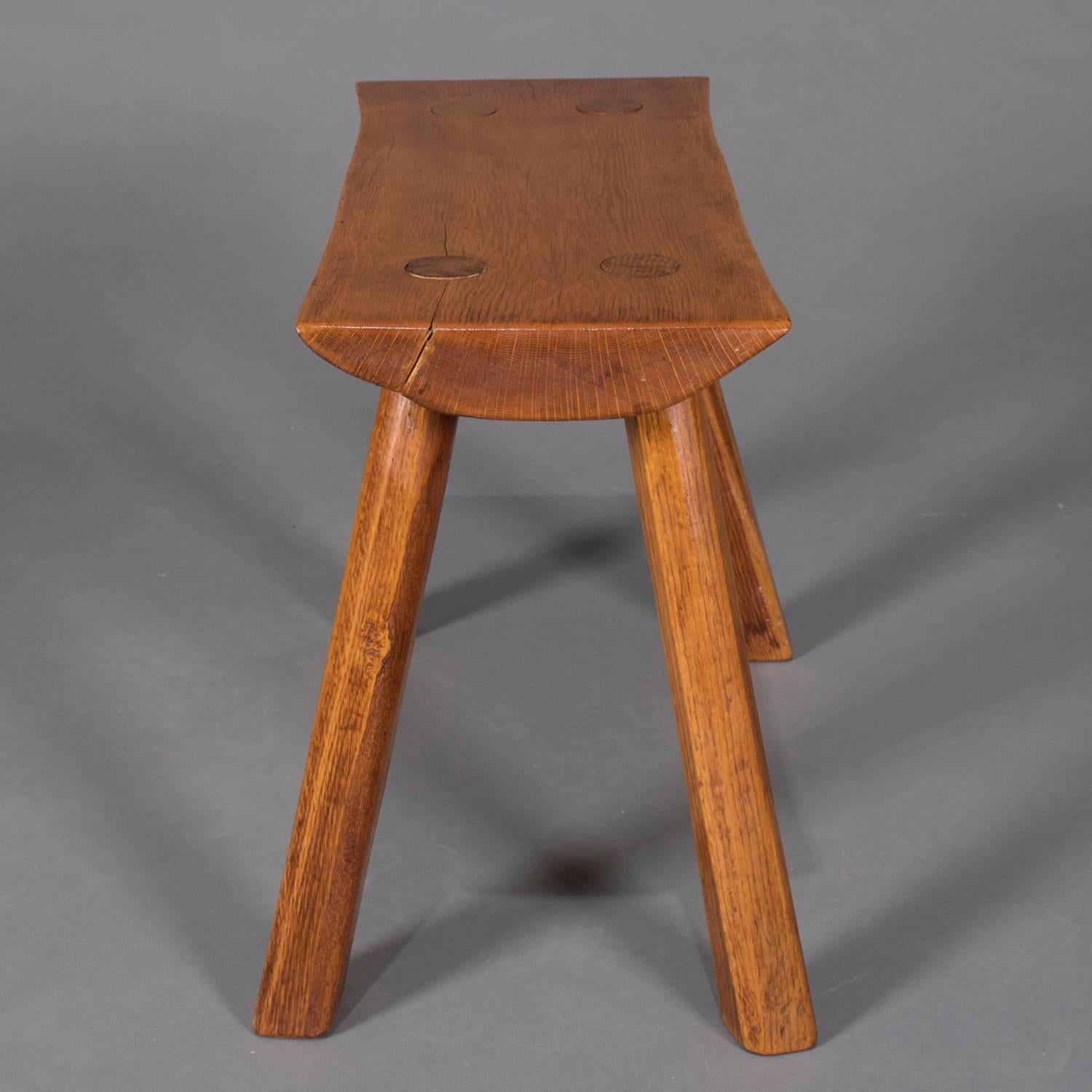 Bois Banc en bois de dalle Adirondack Old Hickory School sculpté à la main avec mortaise & Tenon