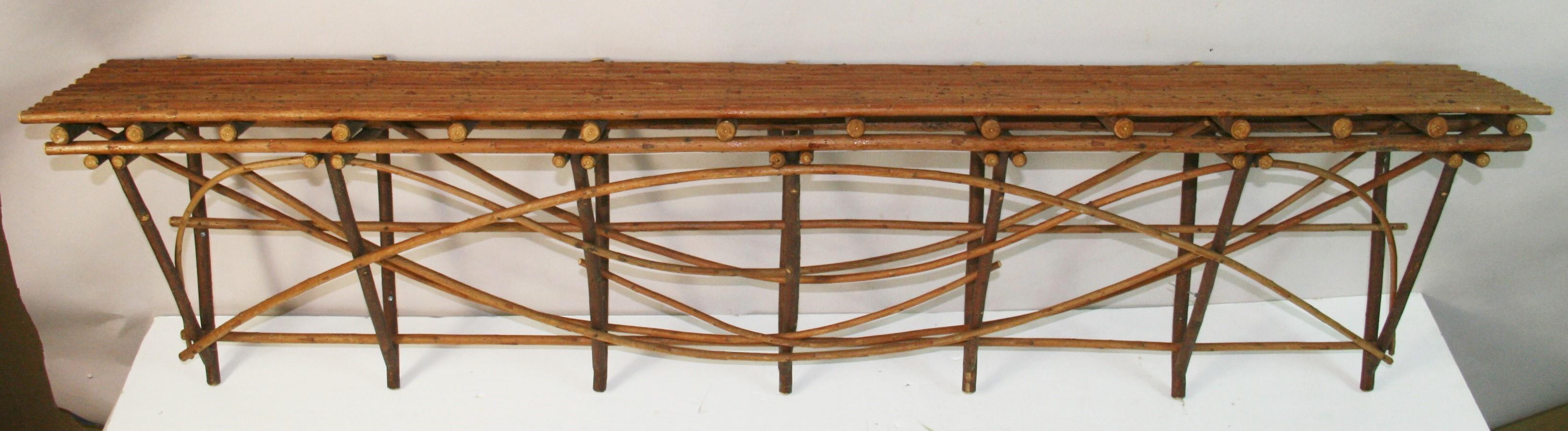 Adirondack  Primärer gebogener Zweig  Hand Made Weidenregale {2 verfügbar) (Weidenholz) im Angebot