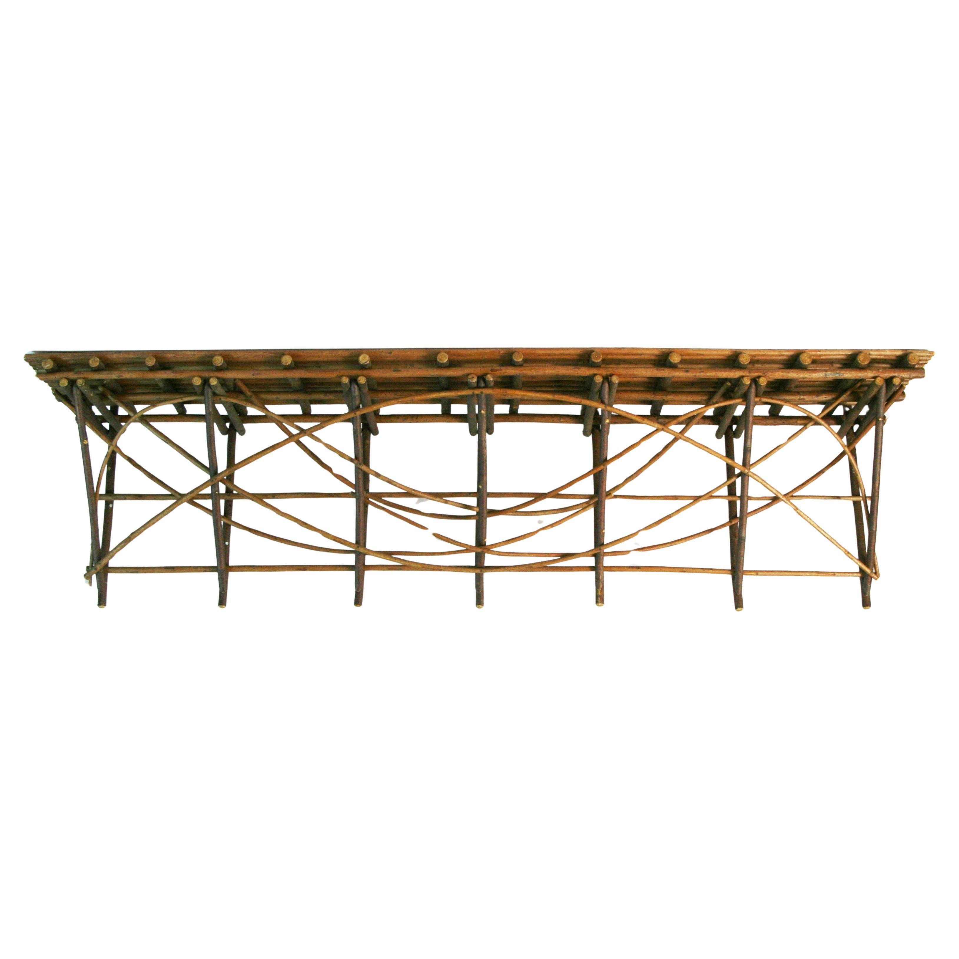 Adirondack  Primärer gebogener Zweig  Hand Made Weidenregale {2 verfügbar) im Angebot