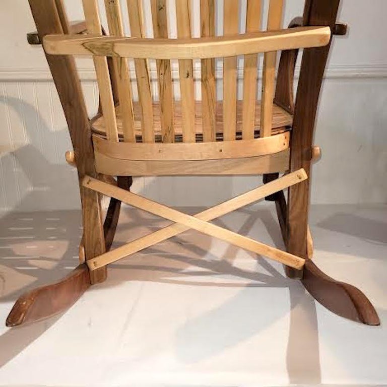 Hand-Crafted Adirondack Ranch House Rocking Chair For Sale