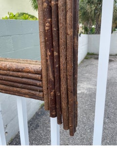 Vintage Adirondack Rustic Wood Wall Mirror by La Lune, 20th Century