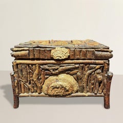 Adirondack Style Birch Twig and Mushroom Box