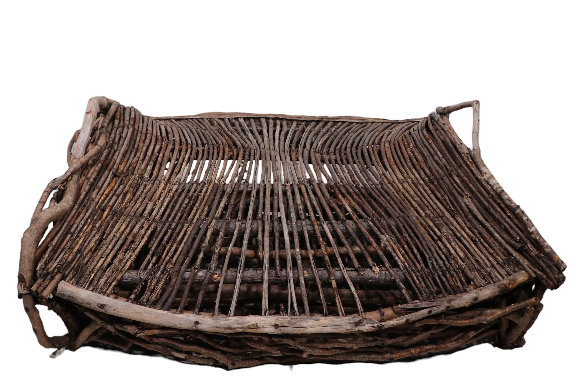Loveseat and ottoman Adirondack Twig Furniture en vente 13
