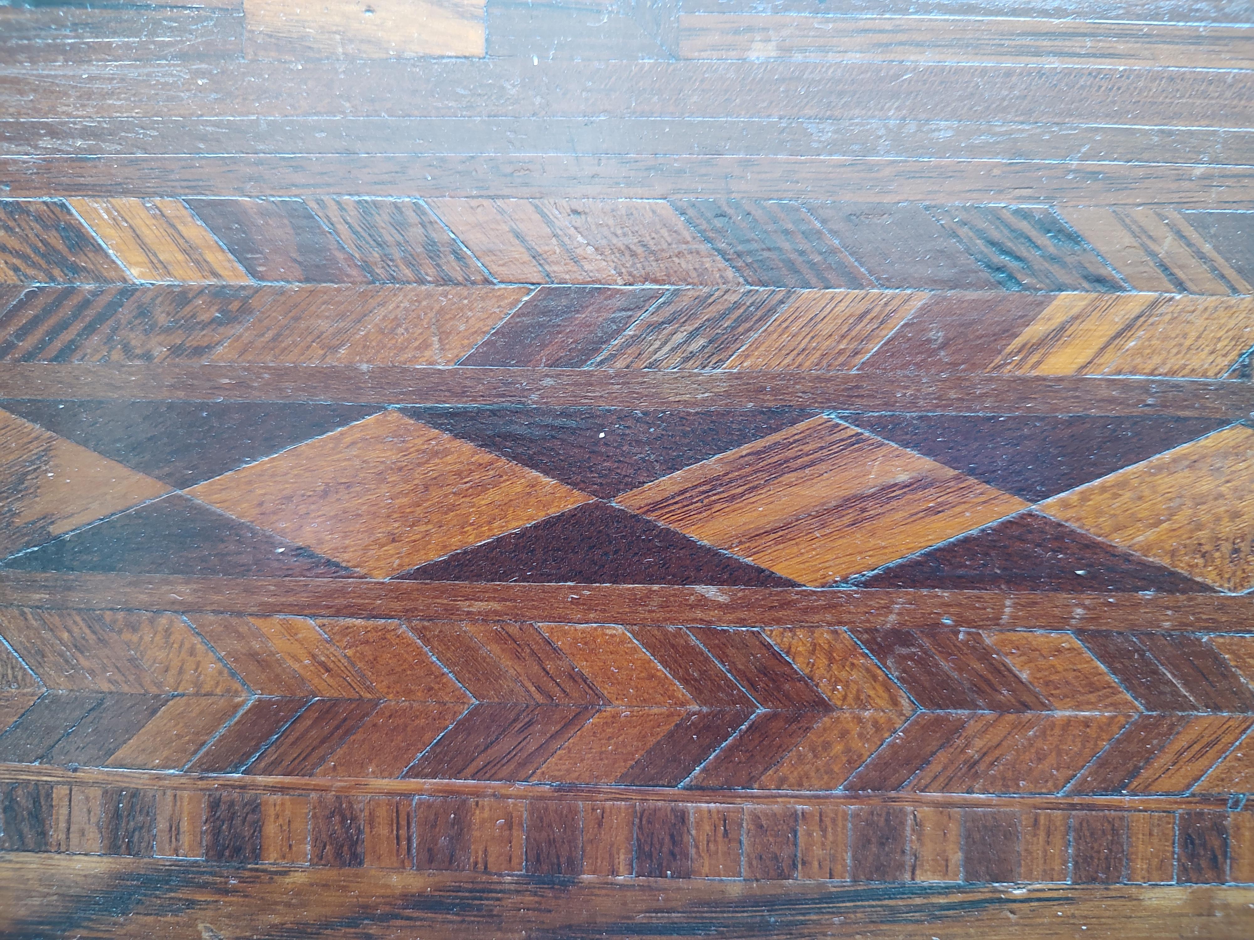 Adirondack Victorian Game Center Table with Marquetry Inlay, 1870 3