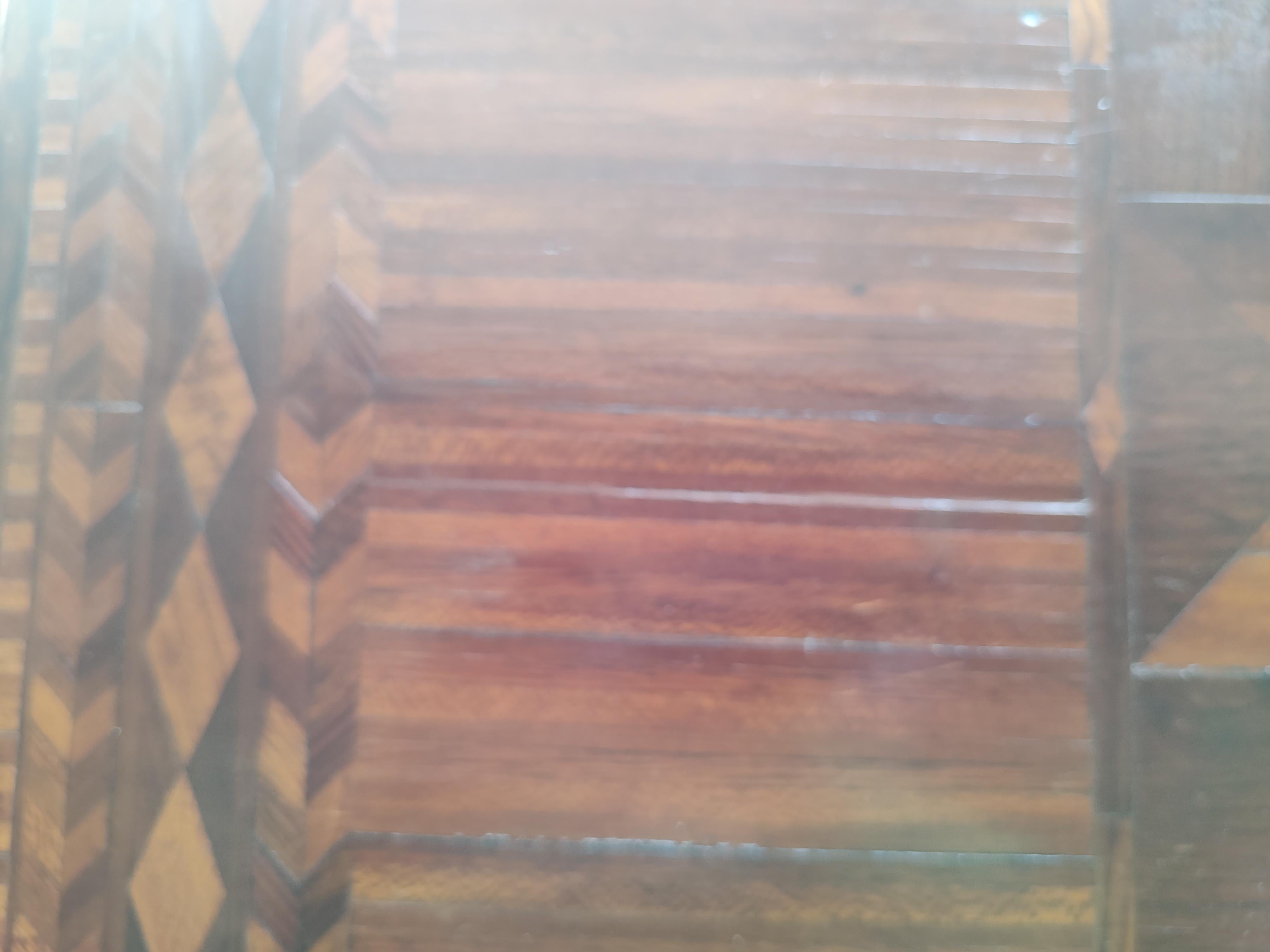 Adirondack Victorian Game Center Table with Marquetry Inlay, 1870 2