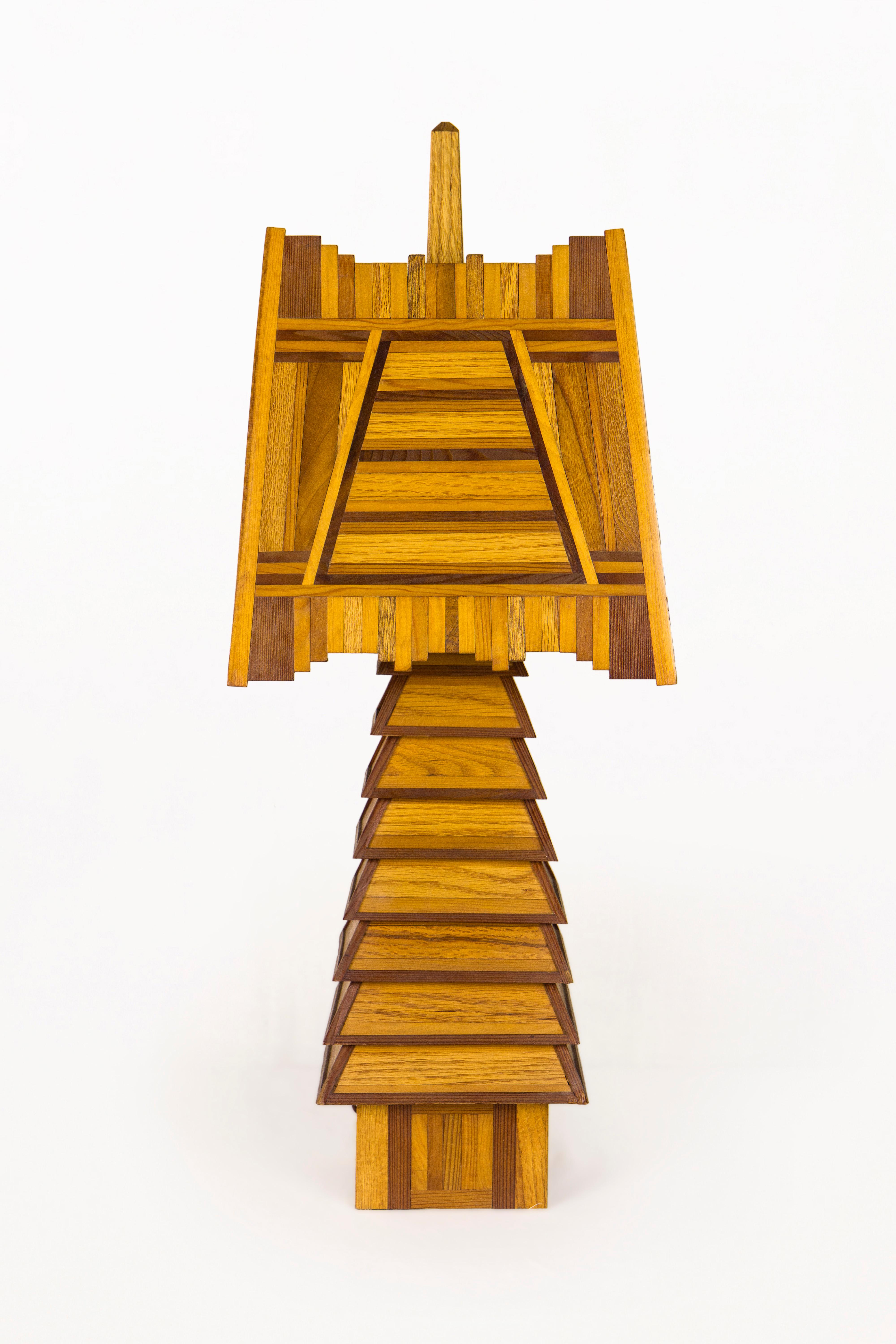 Adirondack Wooden Table Lamp, circa 1920, USA For Sale 1