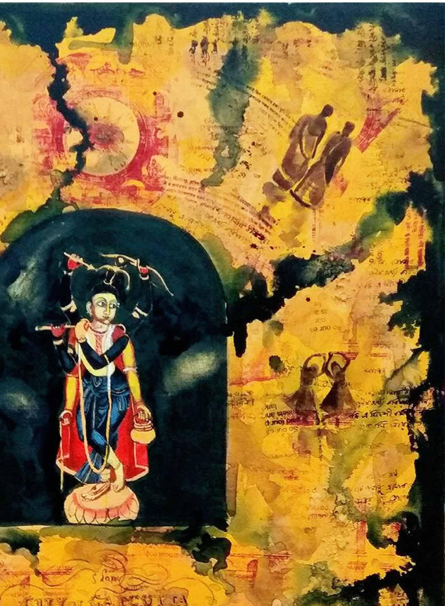 Aditya Basak - Sans titre - 36 x 30 pouces (taille non encadrée)
Acrylique et tempera sur toile 
** Cet ouvrage sera expédié sous forme de rouleau. 

