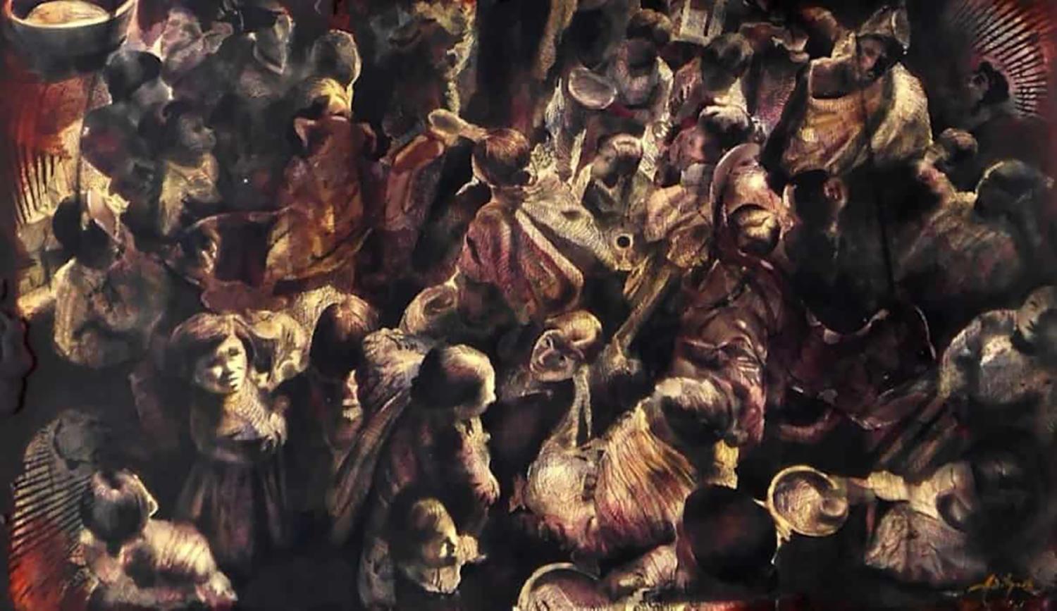 Aditya Basak - Senza titolo - 44 x 32 pollici (senza cornice)
Tecnica mista su tavola
** Quest'opera verrà spedita in un rotolo. 


