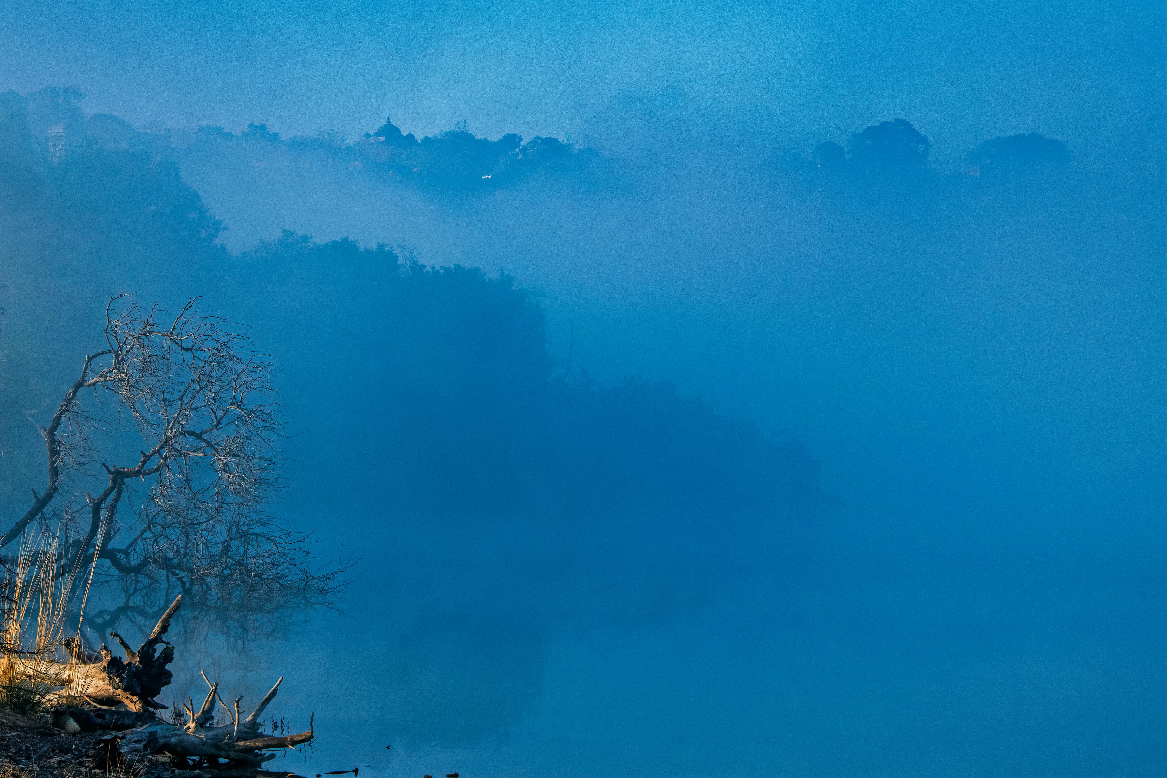 Aditya Dicky Singh Landscape Photograph - Nature Large Lake Landscape Edn 1/8 Photography Blue Water Sky Wildlife India