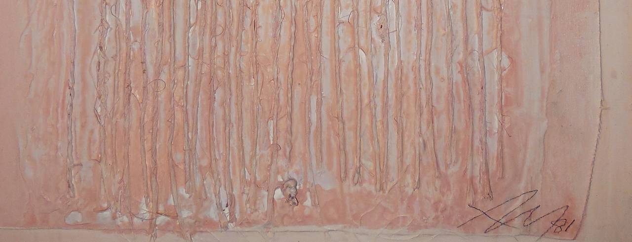 Blind Man's White Collage Gemälde (Moderne), Painting, von Adja Yunkers