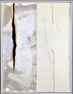 Mixed Media Collage Oil Painting Latvian American Modernist Artist Adja Yunkers