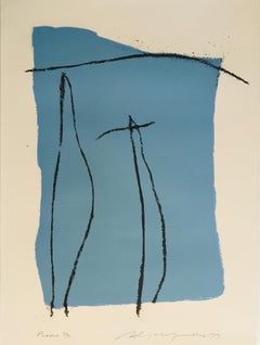 Adja Yunkers "Pueblo" Abstract Limited Edition Signed Lithograph