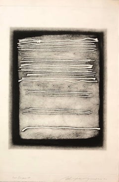Large Intaglio Lithograph Abstract Latvian American Modernist Artist Embossing