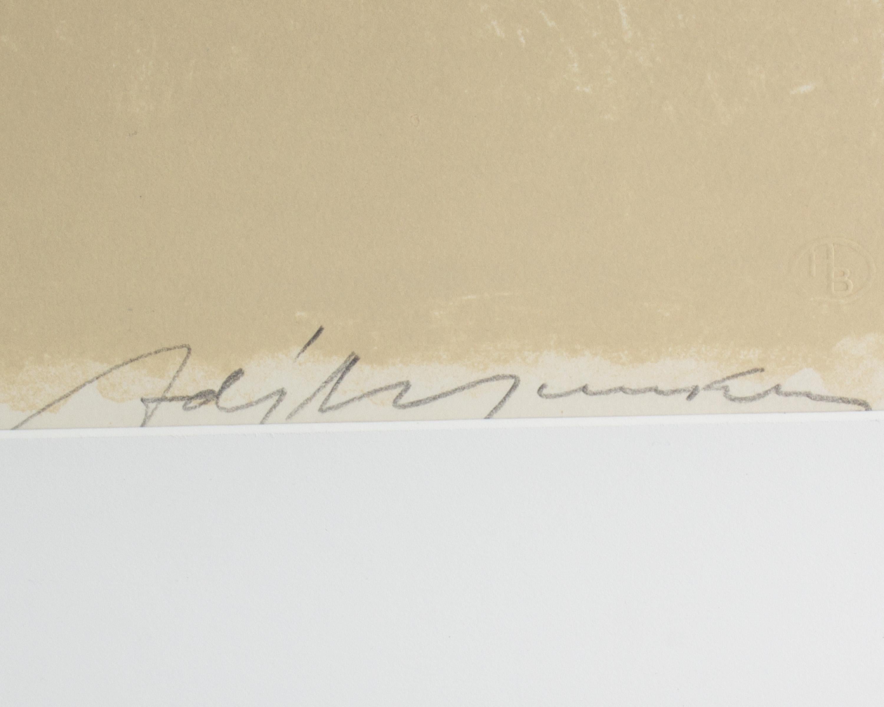 Adja Yunkers, signierte abstrakte Lithographie „Salz iv“, limitierte Auflage, 1960er Jahre im Zustand „Gut“ im Angebot in Indianapolis, IN