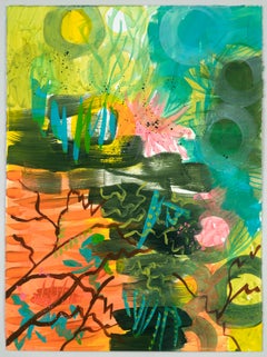 Le jardin de mon familier - peinture abstraite de la nature