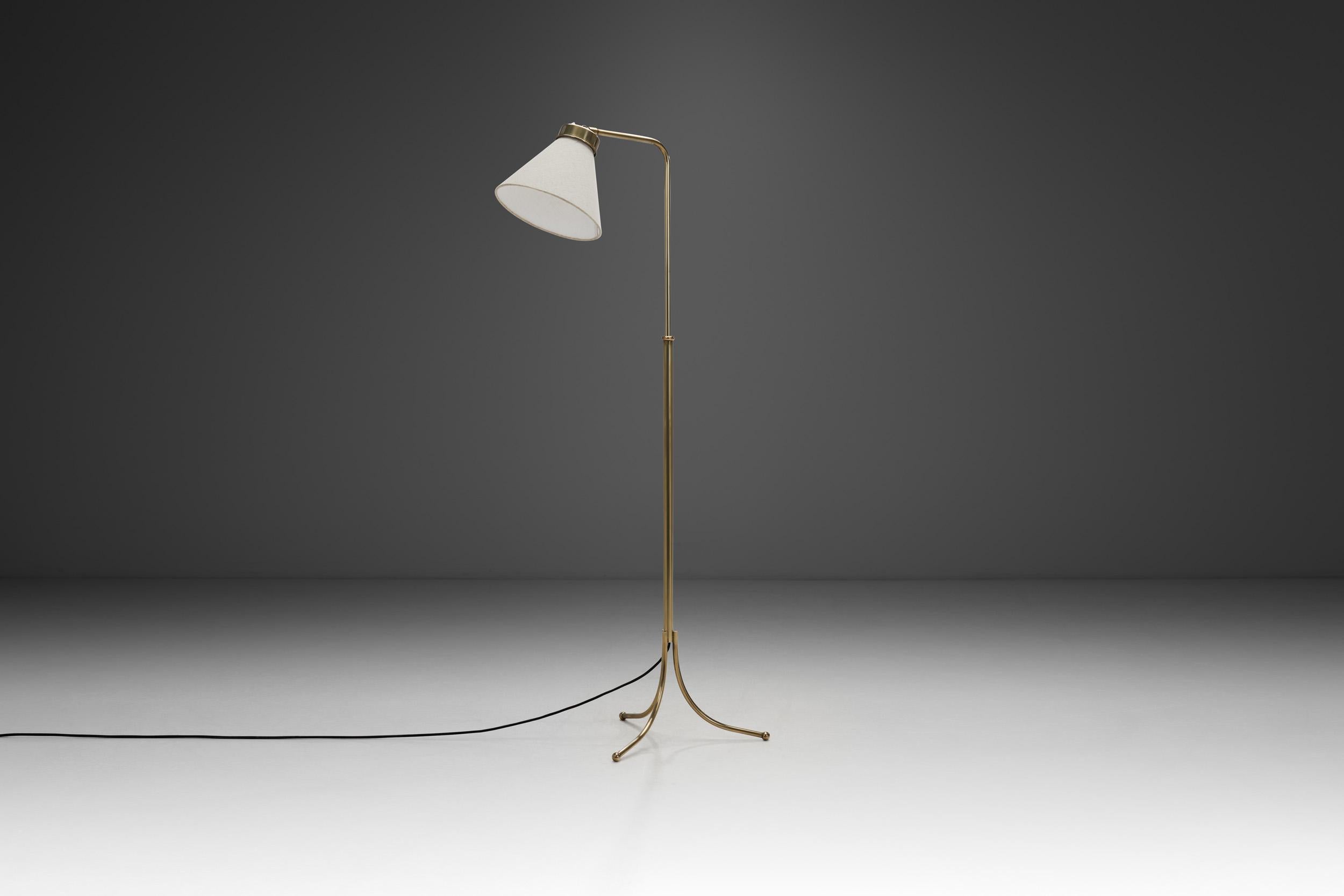 Ottone Lampada da terra regolabile 