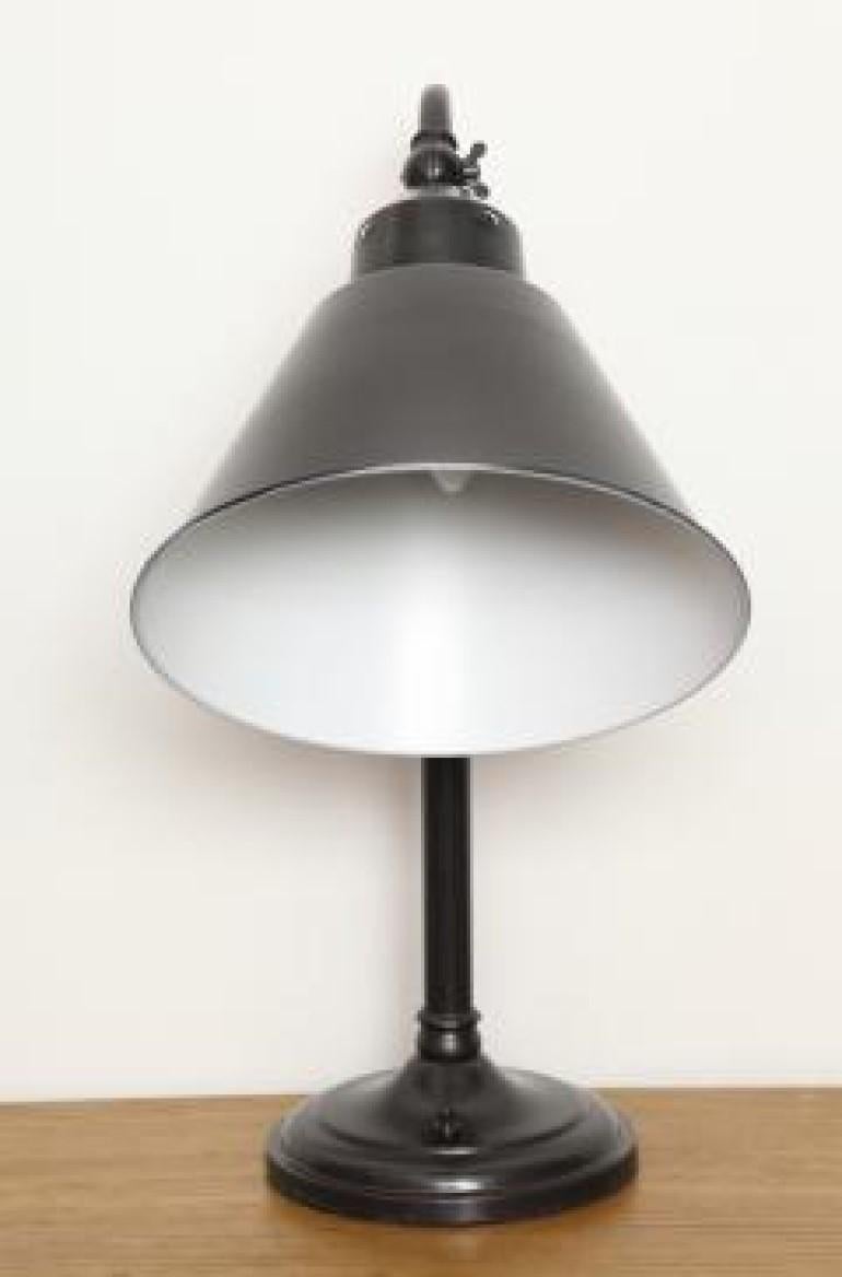 American Adjustable 1930s Gunmetal Table Lamp