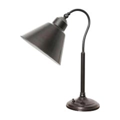 Adjustable 1930s Gunmetal Table Lamp