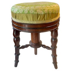 Adjustable 19th Century English Regency Mahogany Piano Stool