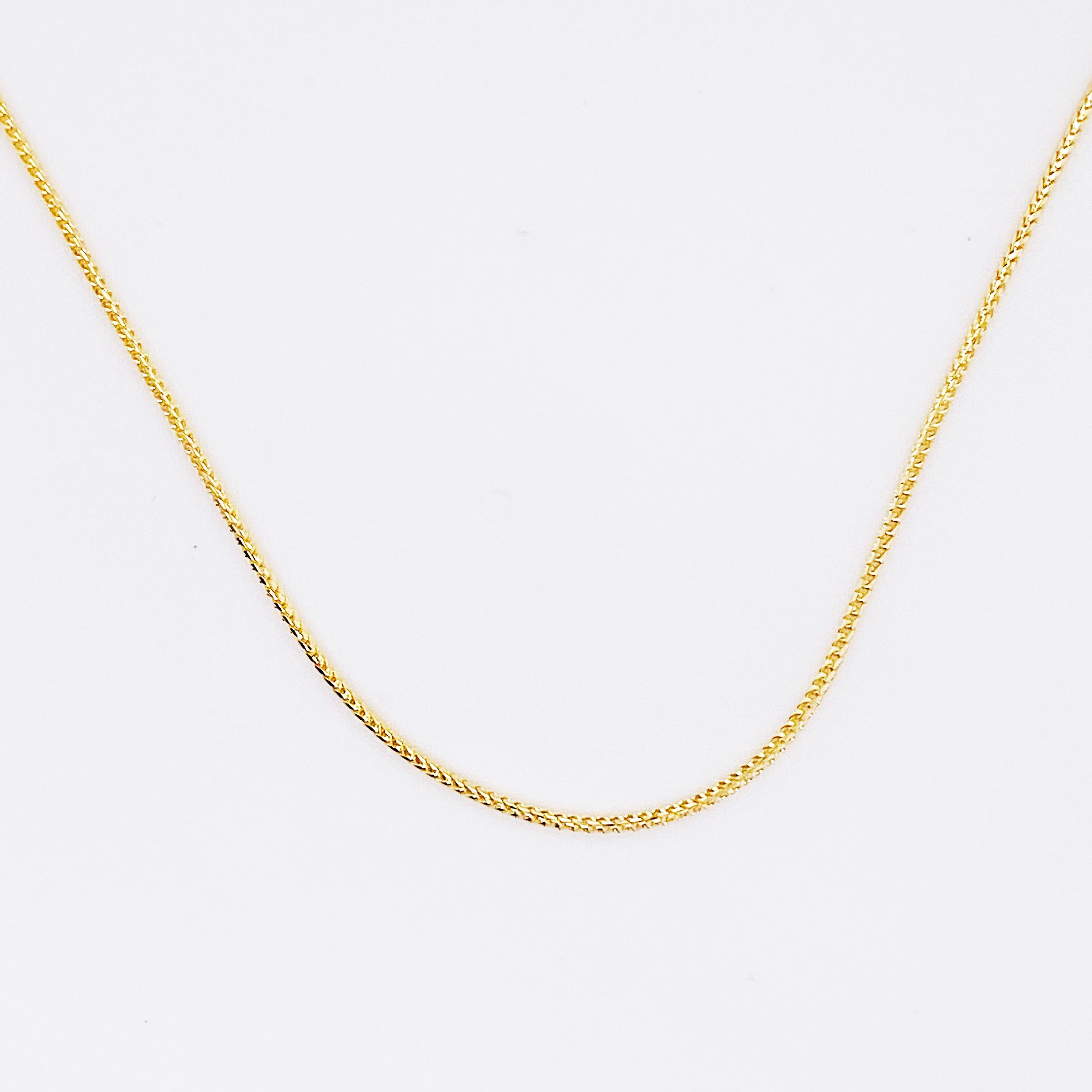 ADJUSTABLE 14 KARAT YELLOW GOLD FRANCO CHAIN up to 22 inches
Metal Quality: 14K Yellow Gold
Chain Type: Franco
Chain Length: 22 Inch
Clasp: Lobster with Adjustable Bolo Clasp
Chain Diameter: 1.0 Millimeters
Gold Weight: 3.6 Grams