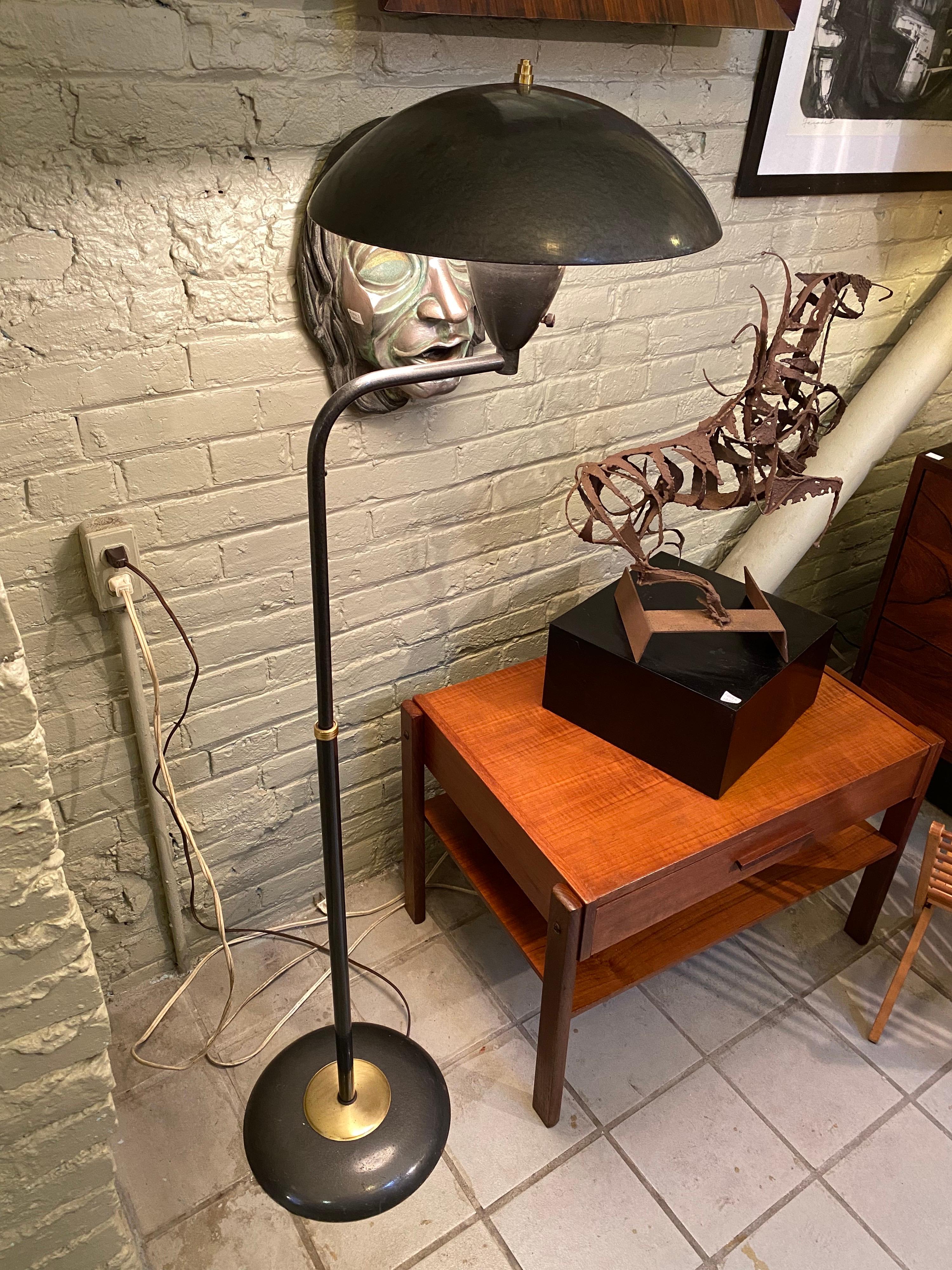 Mid-20th Century Adjustable 3 Way Floor Lamp