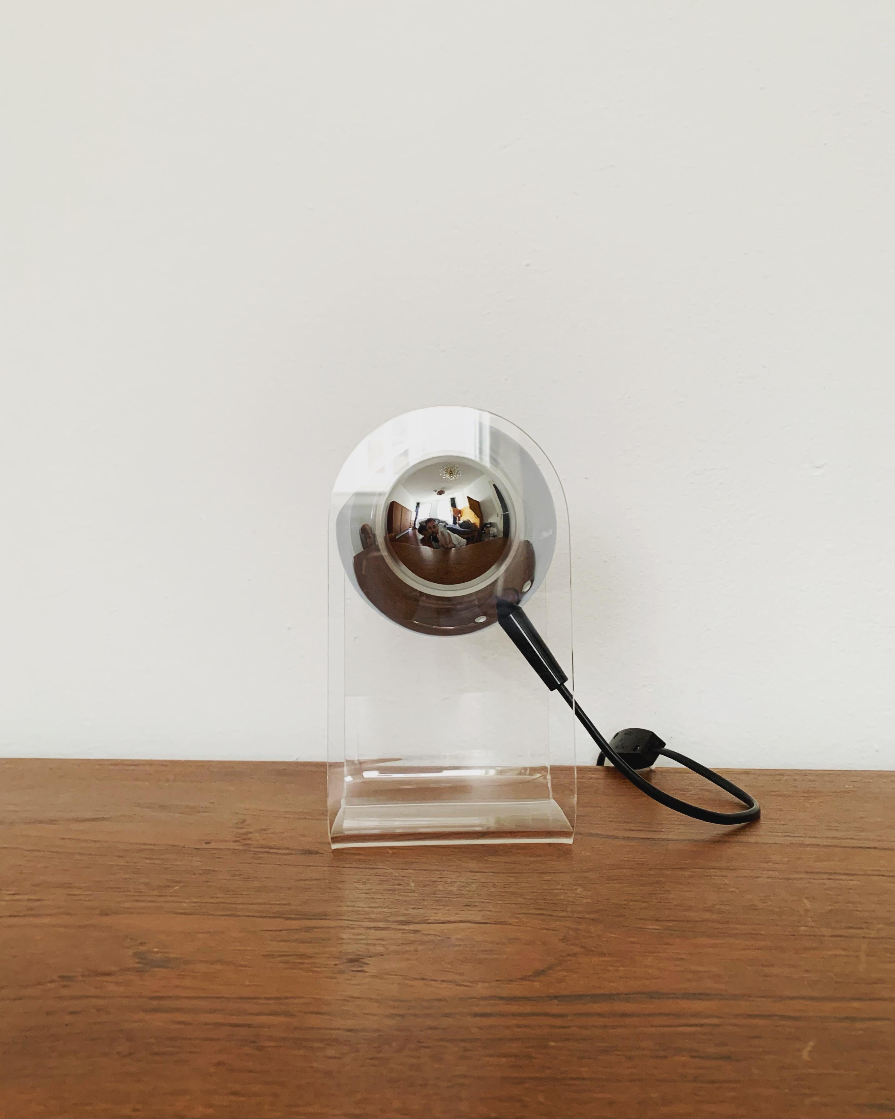 Italian Adjustable Acrylic Space Age Table Lamp For Sale