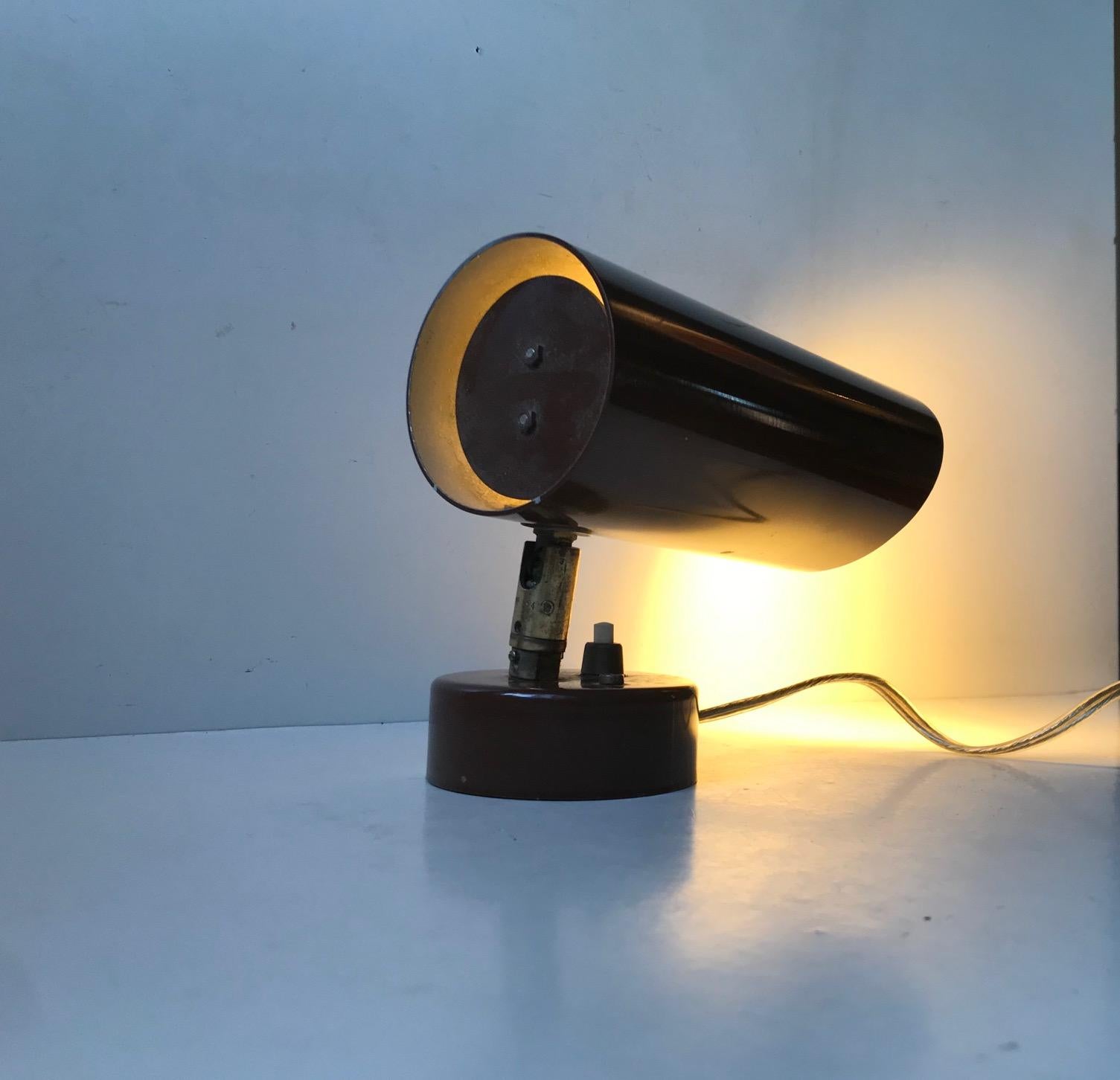 Adjustable Aluminium and Brass Wall Light by Nordisk solar, 1960s In Good Condition For Sale In Esbjerg, DK
