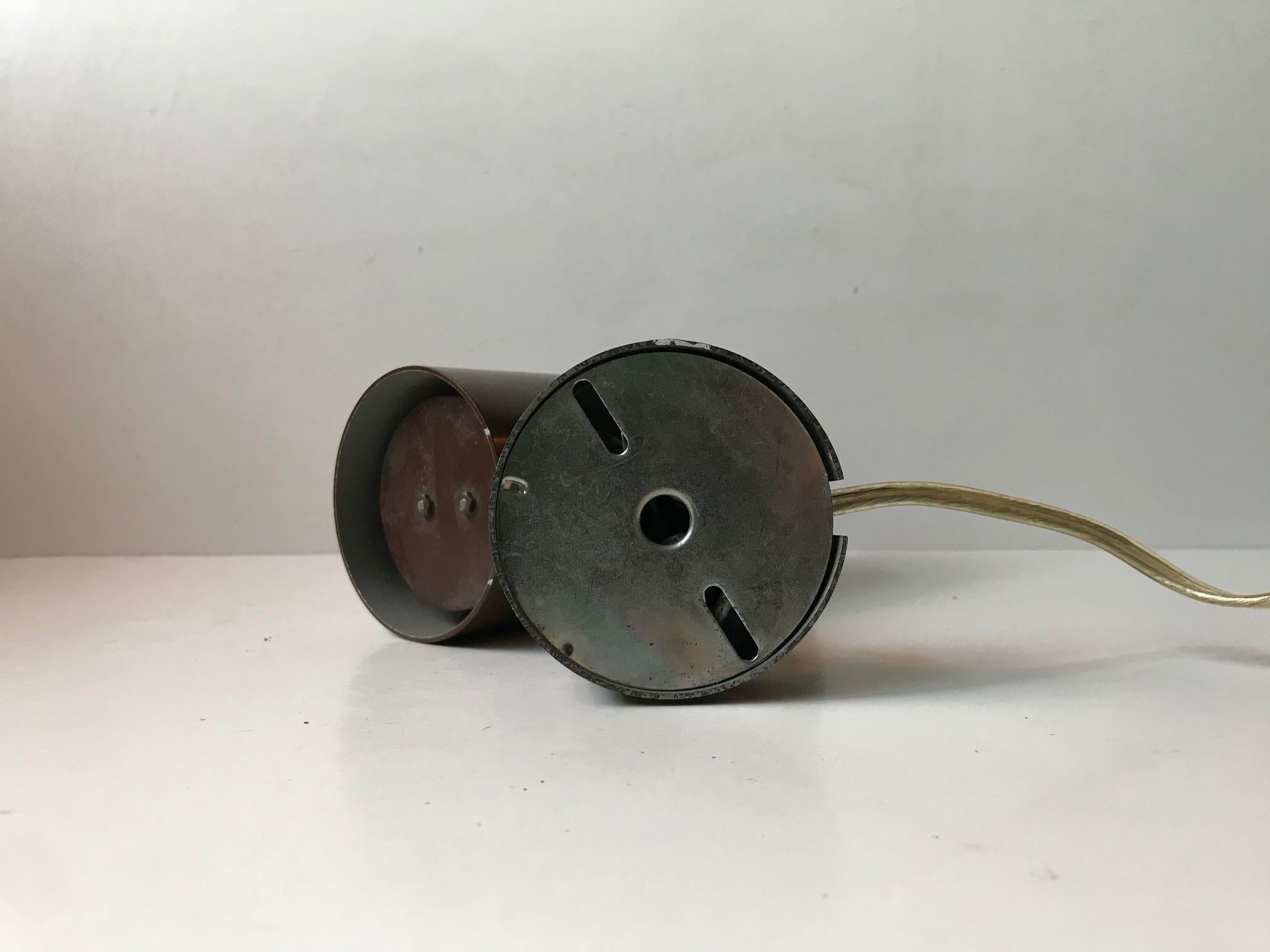 Adjustable Aluminium and Brass Wall Light by Nordisk solar, 1960s For Sale 1
