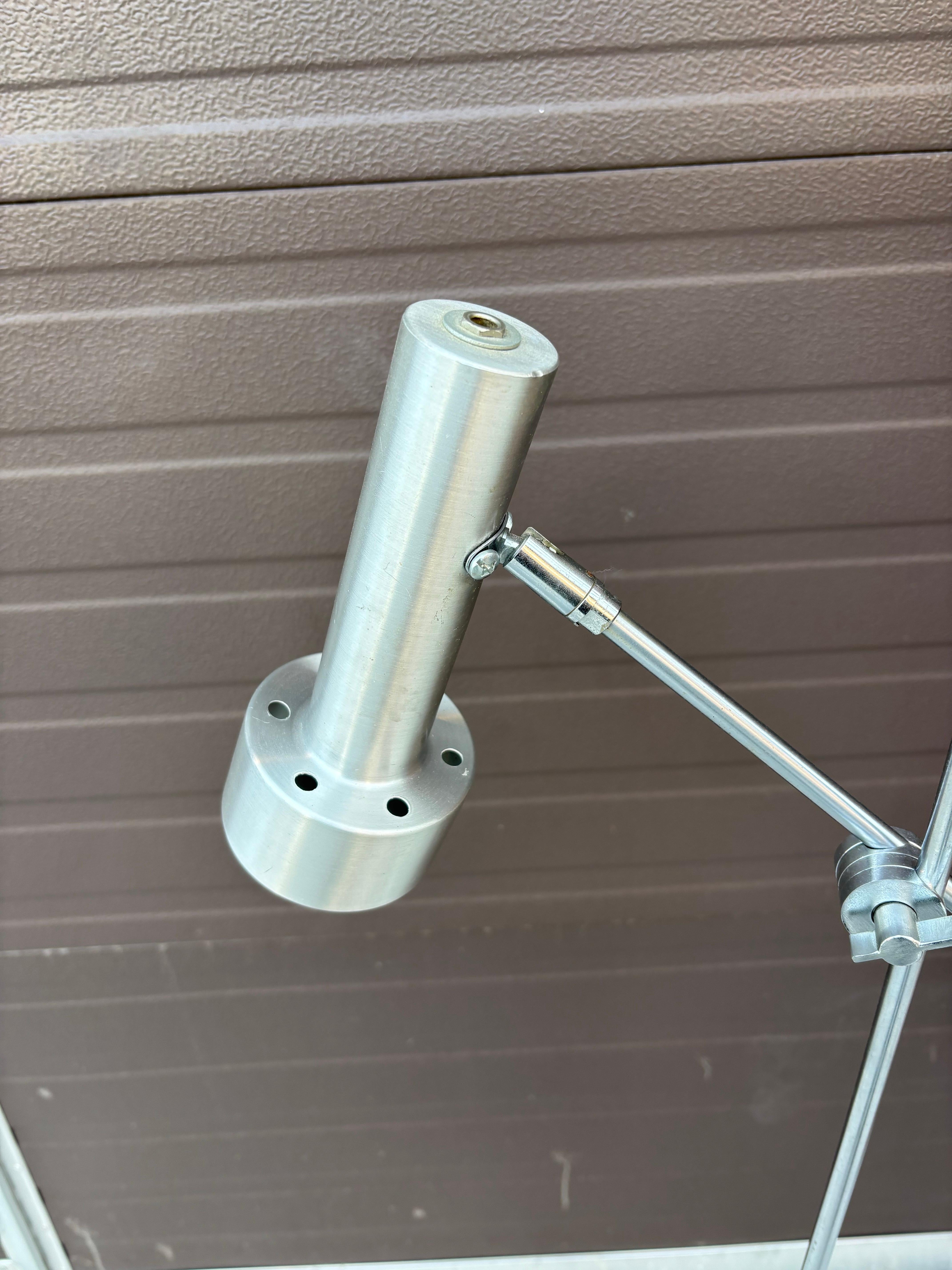 Dutch Adjustable Aluminum and Steel Floor Lamp by RAAK For Sale