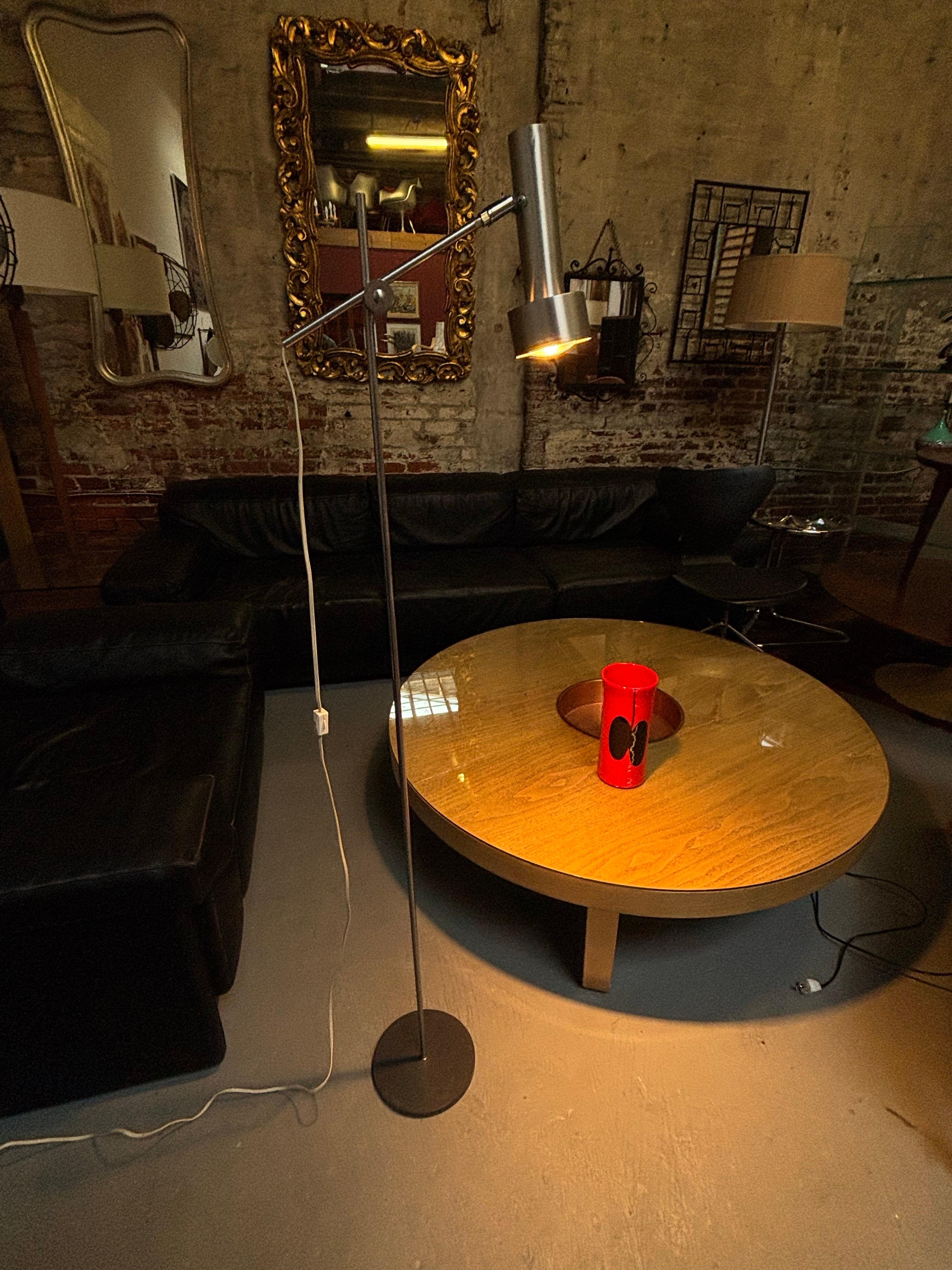 Adjustable Aluminum and Steel Floor Lamp by RAAK In Good Condition For Sale In Philadelphia, PA