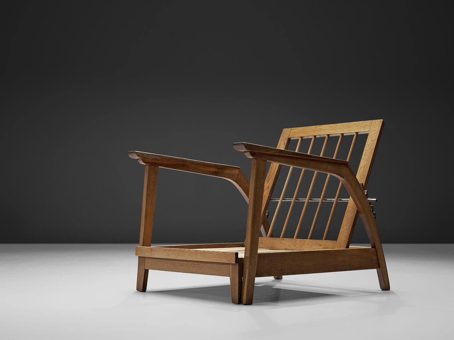 Adjustable and Customizable Chaise Longue Made in Oak (Skandinavische Moderne)