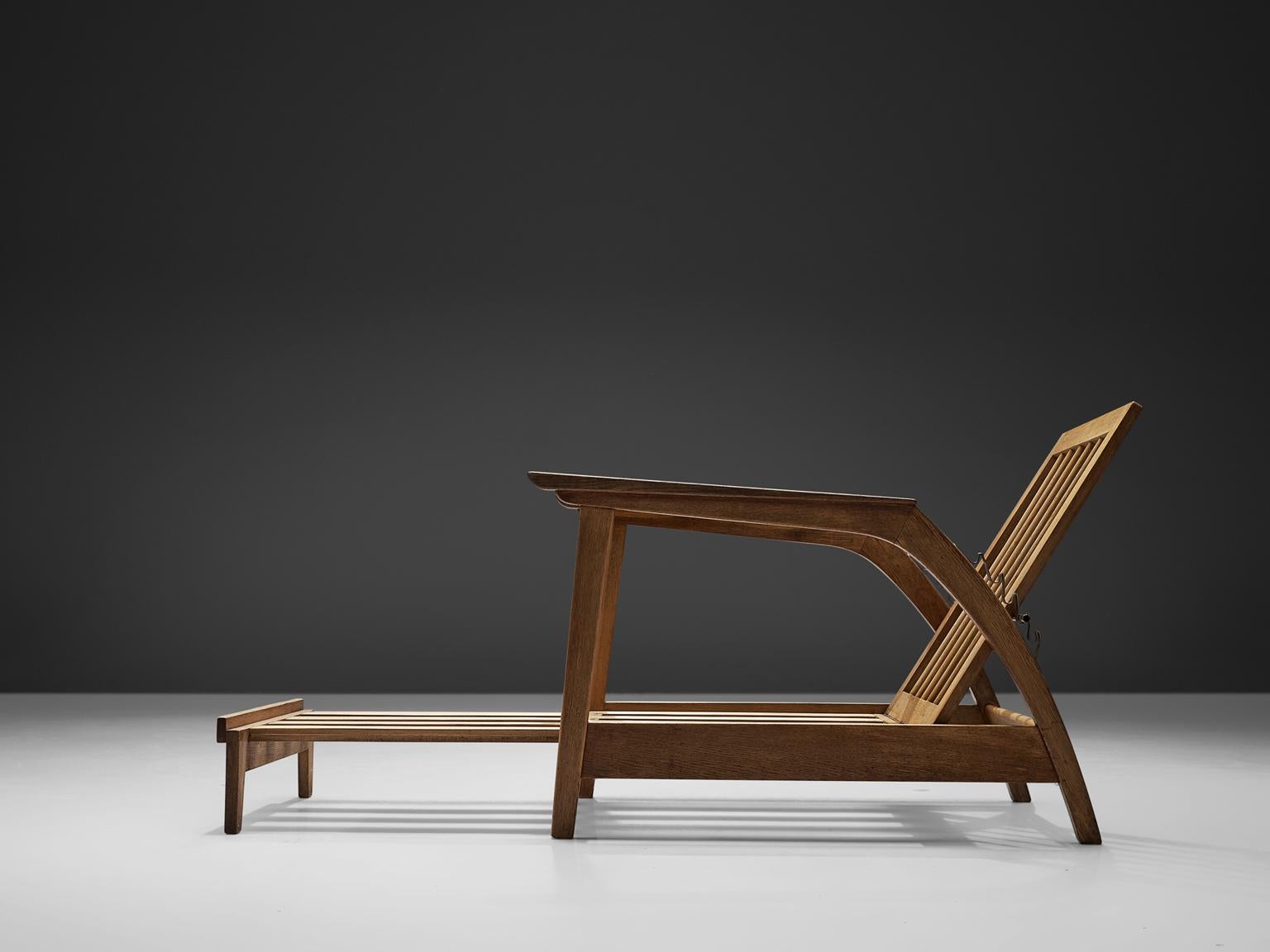 Adjustable and Customizable Chaise Longue Made in Oak (Skandinavisch)
