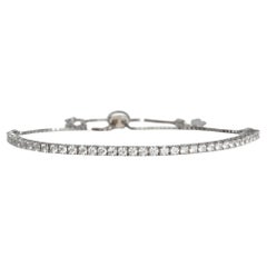 Adjustable and Dainty 1.25ct Diamond Tennis Bracelet in 18k Gold