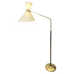 Lampada da terra regolabile ed estensibile, di Maison Arlus, Parigi, Francia, circa 1950