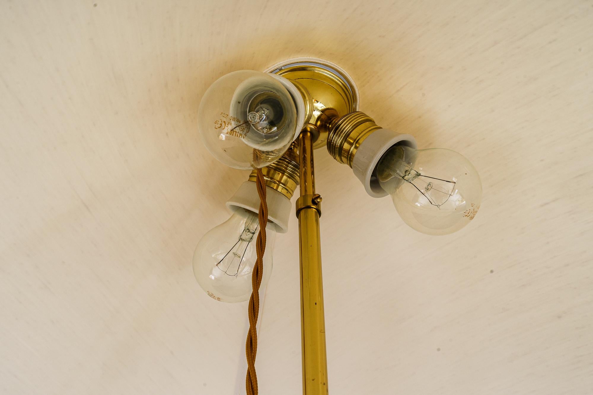 Verstellbare und schwenkbare Art-Déco-Stehlampe mit Stoffschirm Vienna 1920er Jahre im Angebot 1
