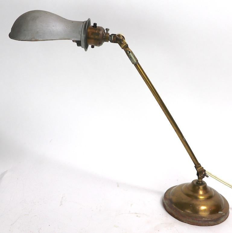 Adjustable Angle Poise Desk Lamp by Faries Lamp Company In Good Condition In New York, NY