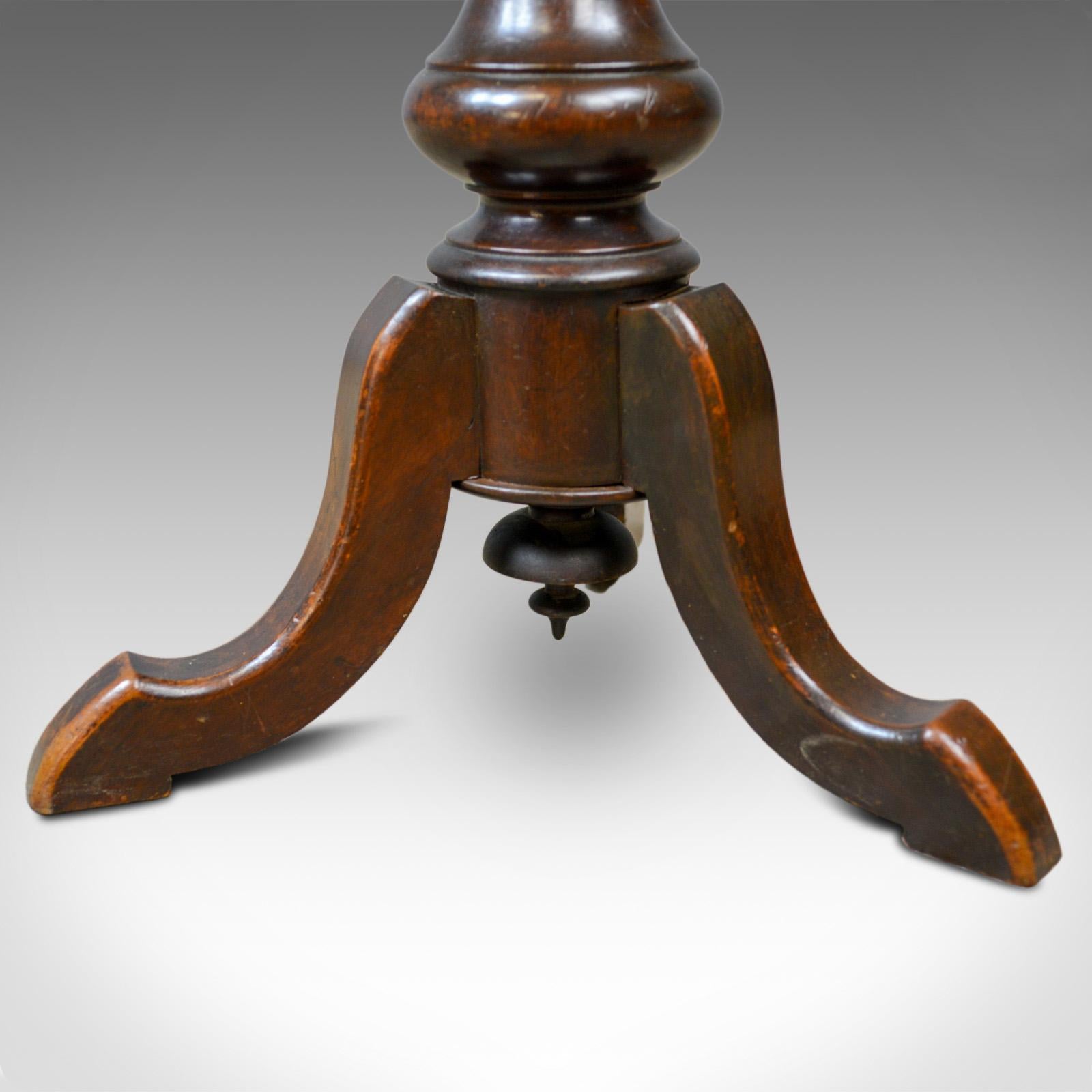 19th Century Adjustable Antique Piano Stool, English, Victorian, Walnut, Music, circa 1880