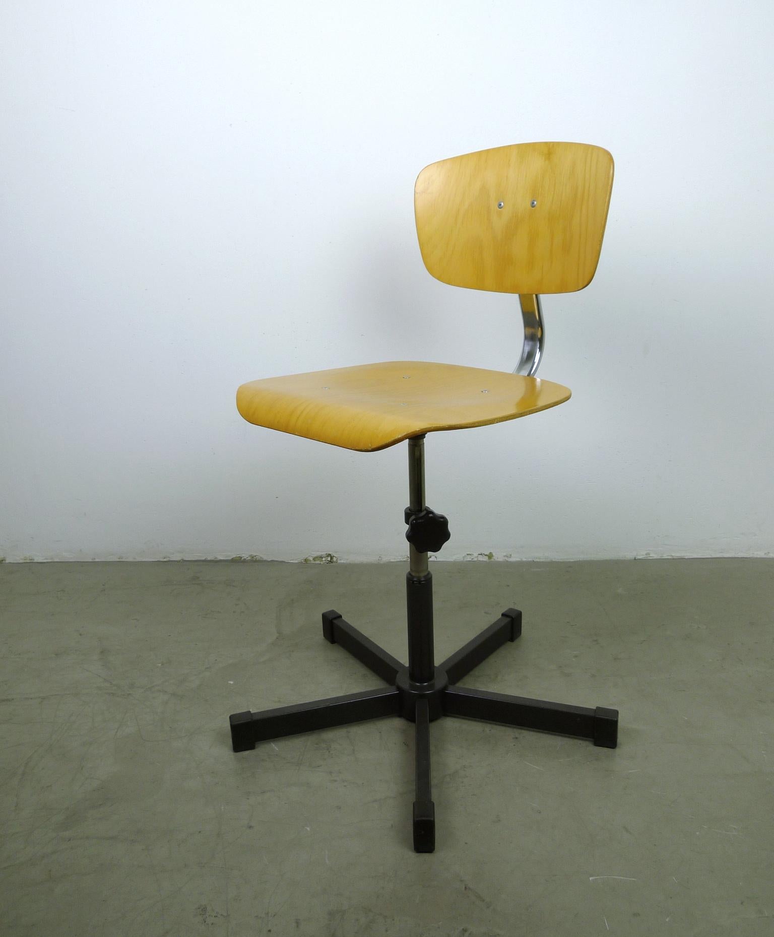 Industrial Adjustable Architect Chair from Bima, Germany, 1970s