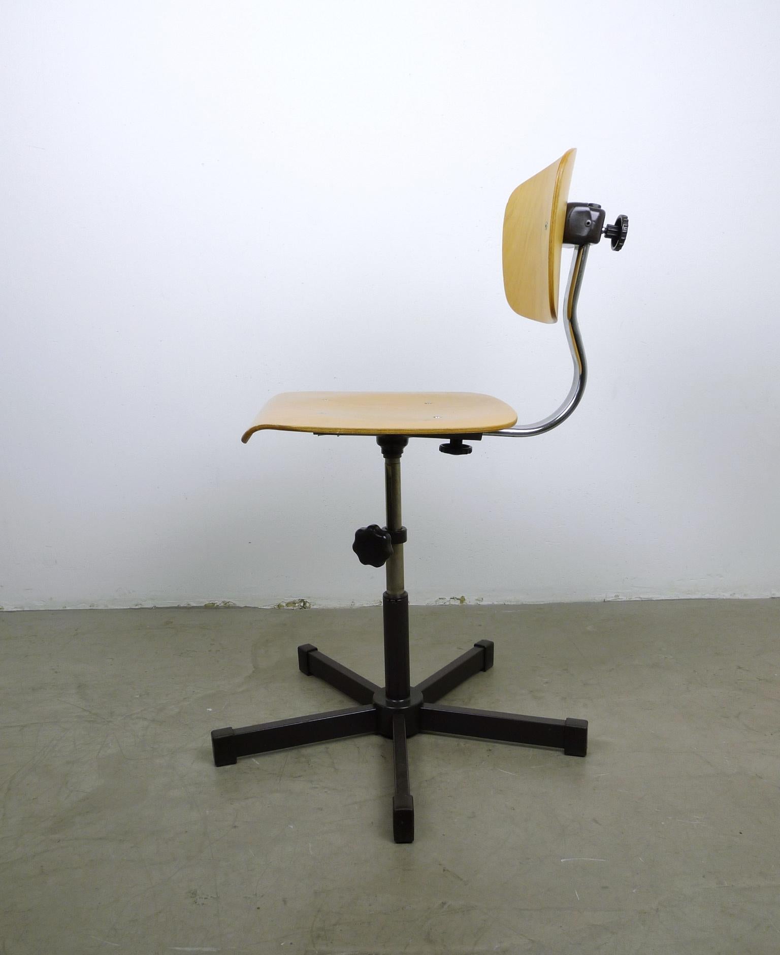 Lacquered Adjustable Architect Chair from Bima, Germany, 1970s