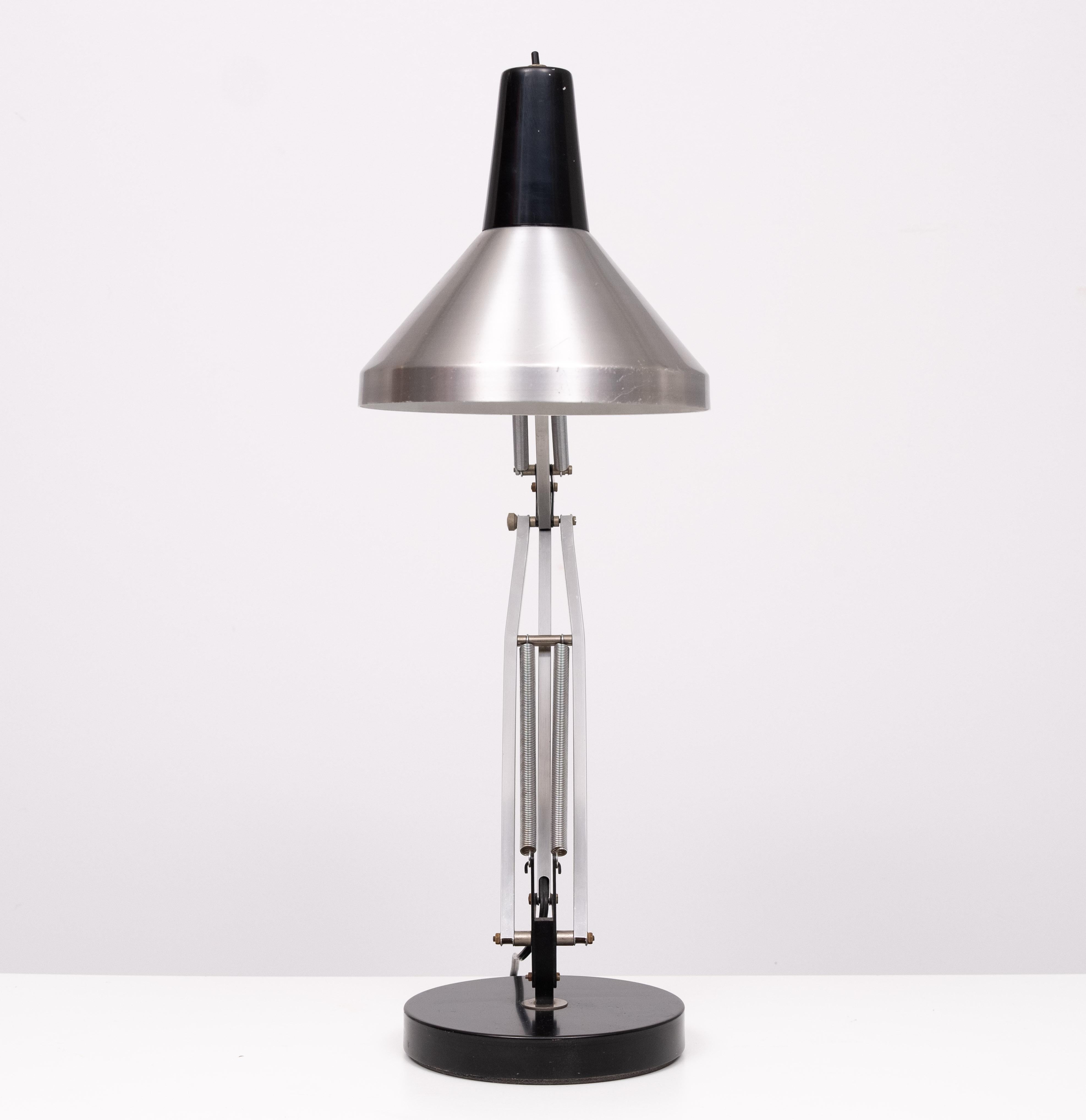 Aluminum Adjustable Architect desk lamp model T9 by Hala, 1960s For Sale