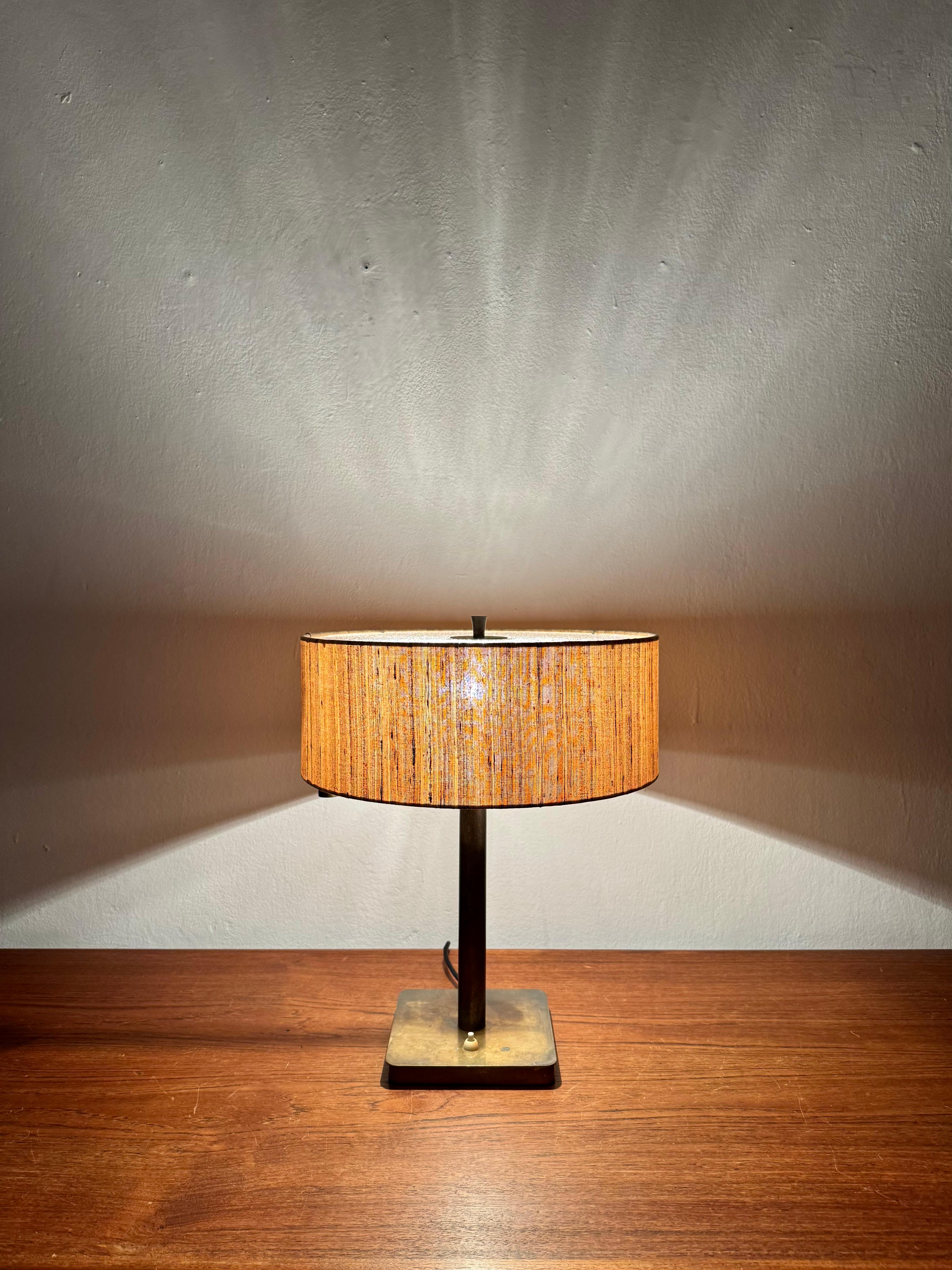 Adjustable Art Deco Brass Table Lamp For Sale 10