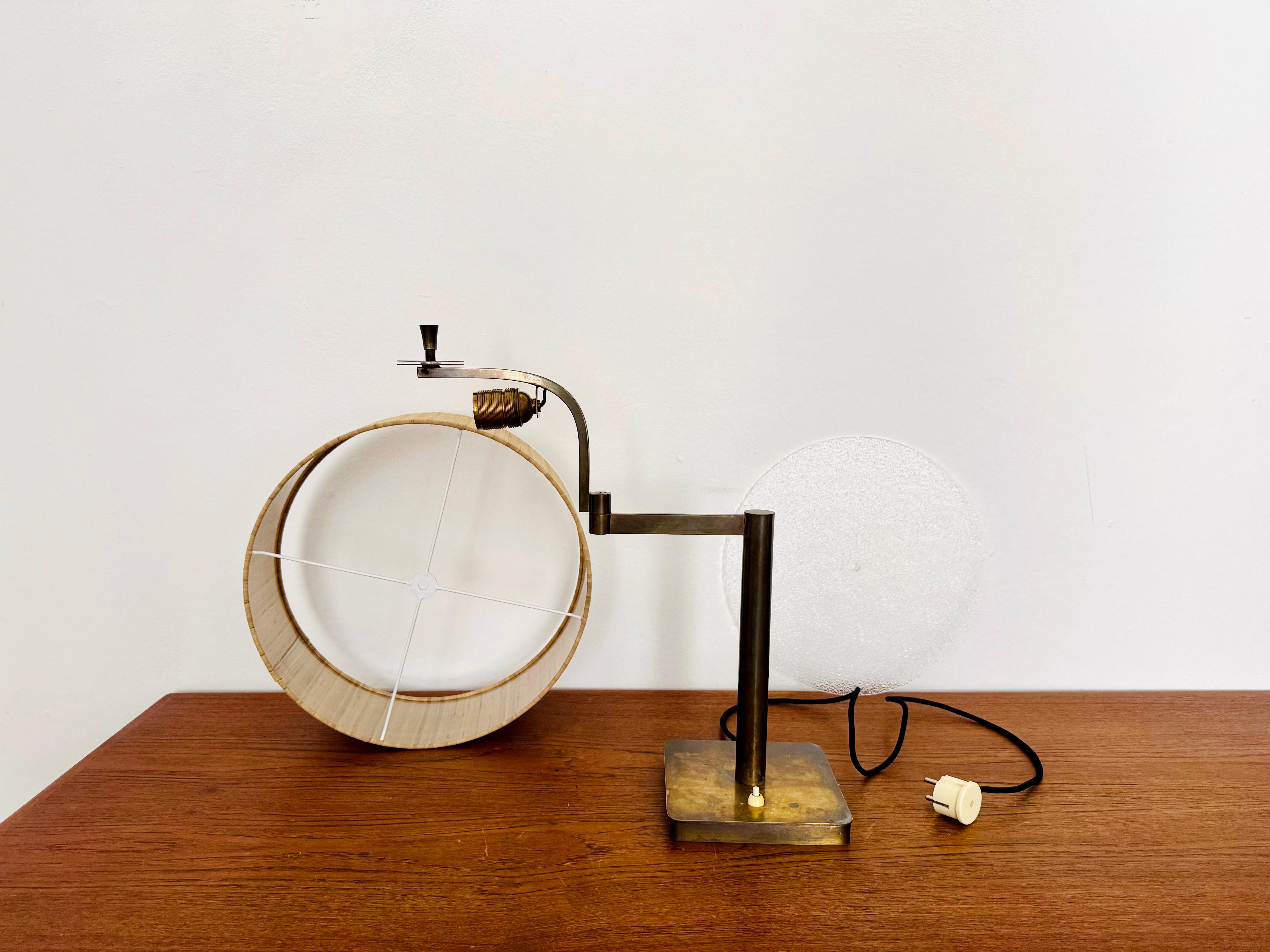 Adjustable Art Deco Brass Table Lamp For Sale 11