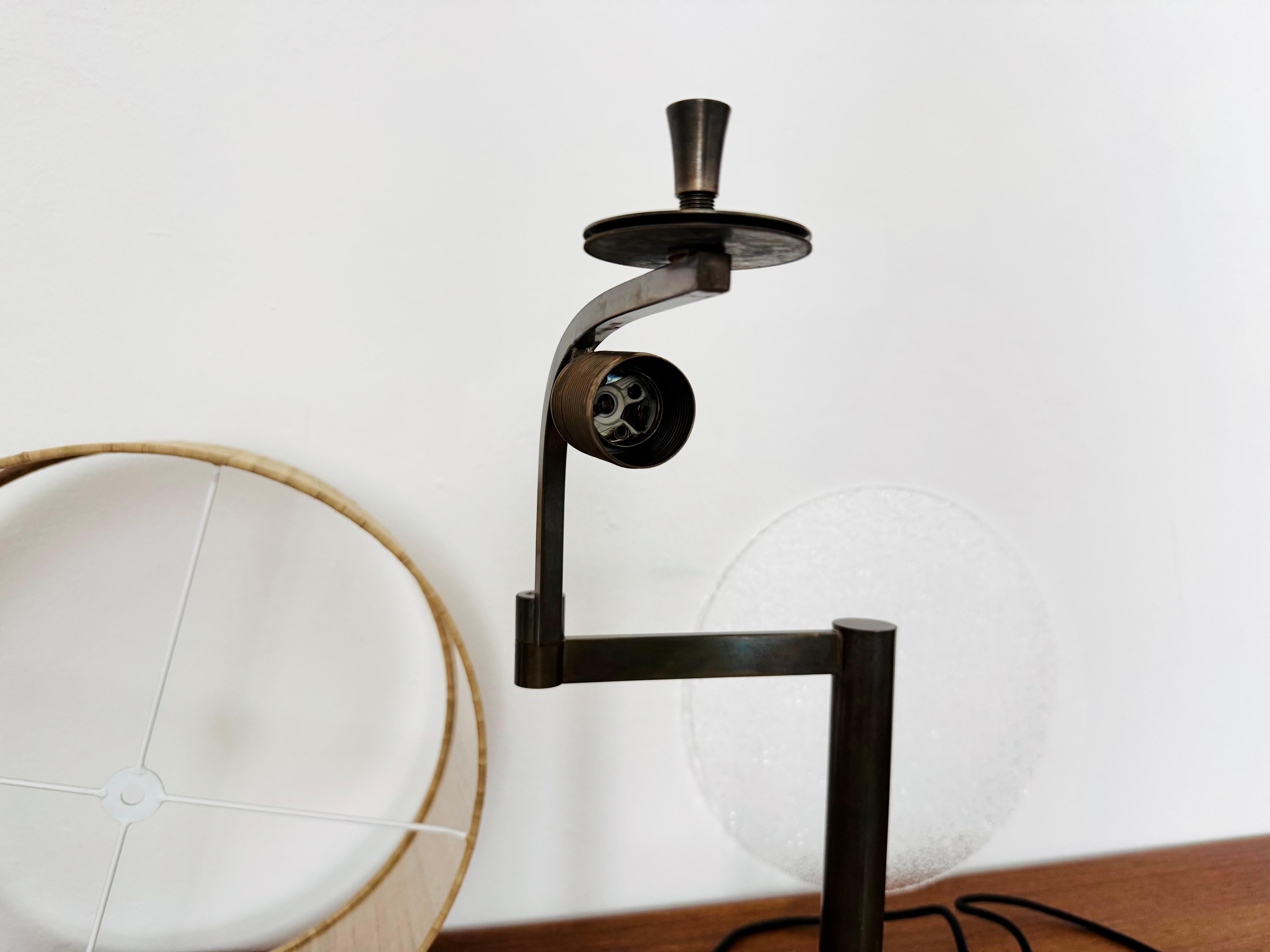 Adjustable Art Deco Brass Table Lamp For Sale 13