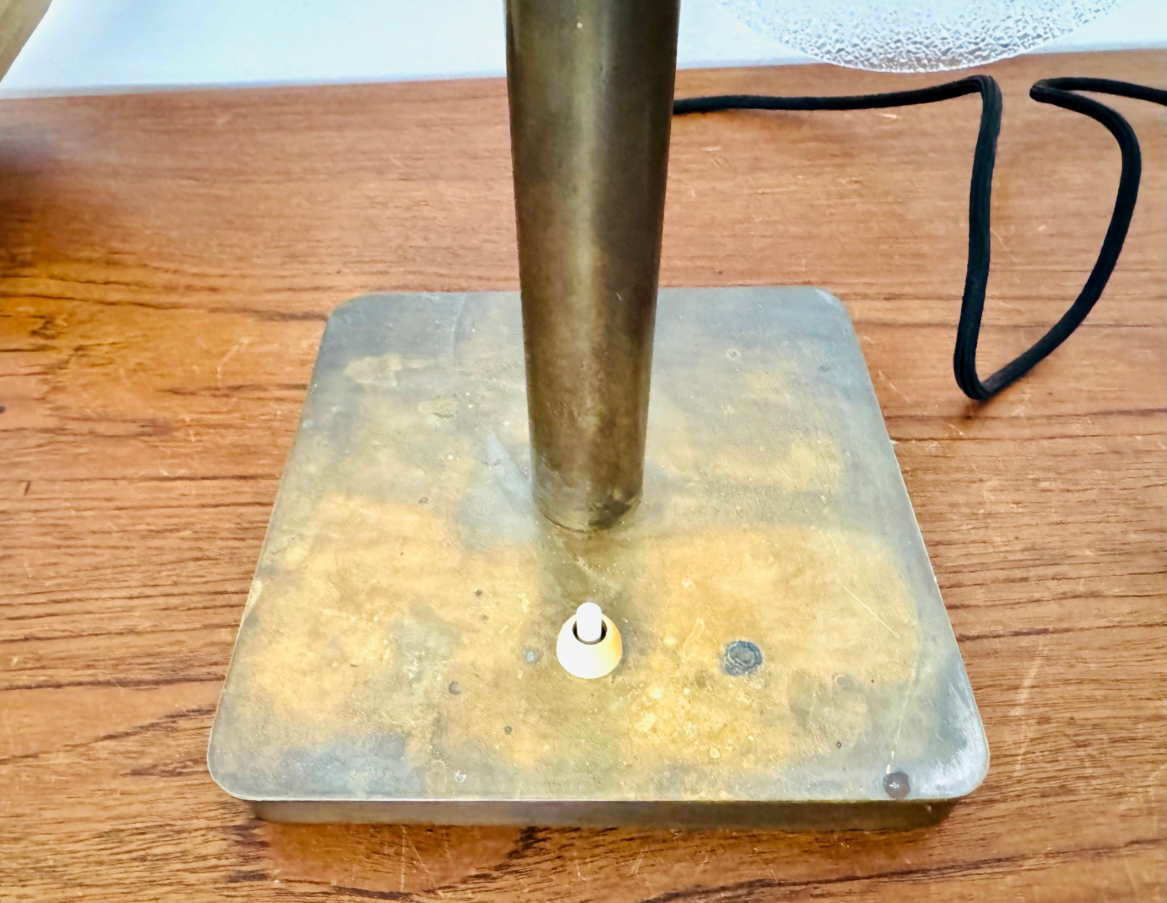 Adjustable Art Deco Brass Table Lamp For Sale 14